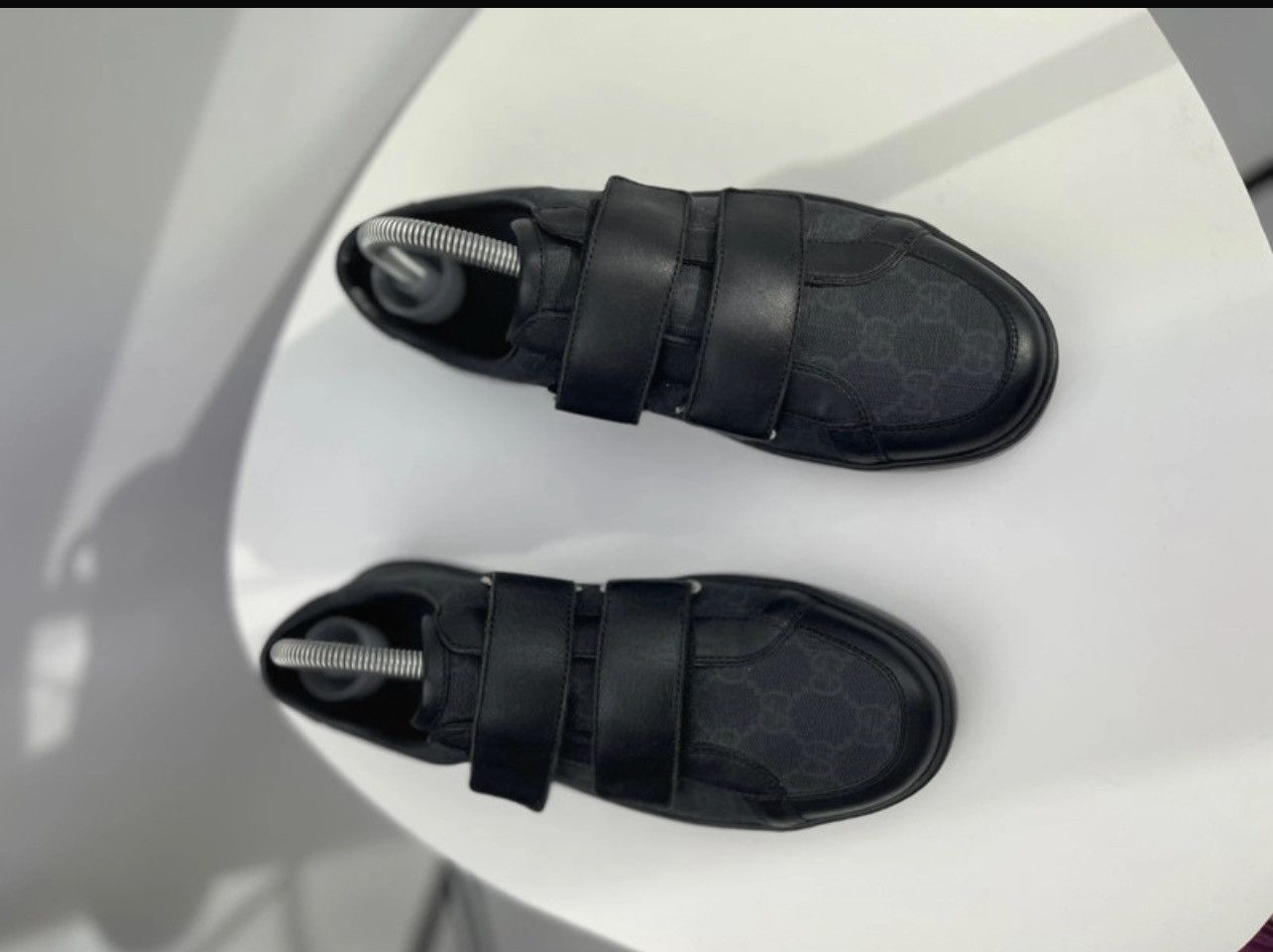 Gucci Gucci Supreme Canvas And Leather Double Velcro Ace Sneakers Size US 5 / EU 37 - 1 Thumbnail