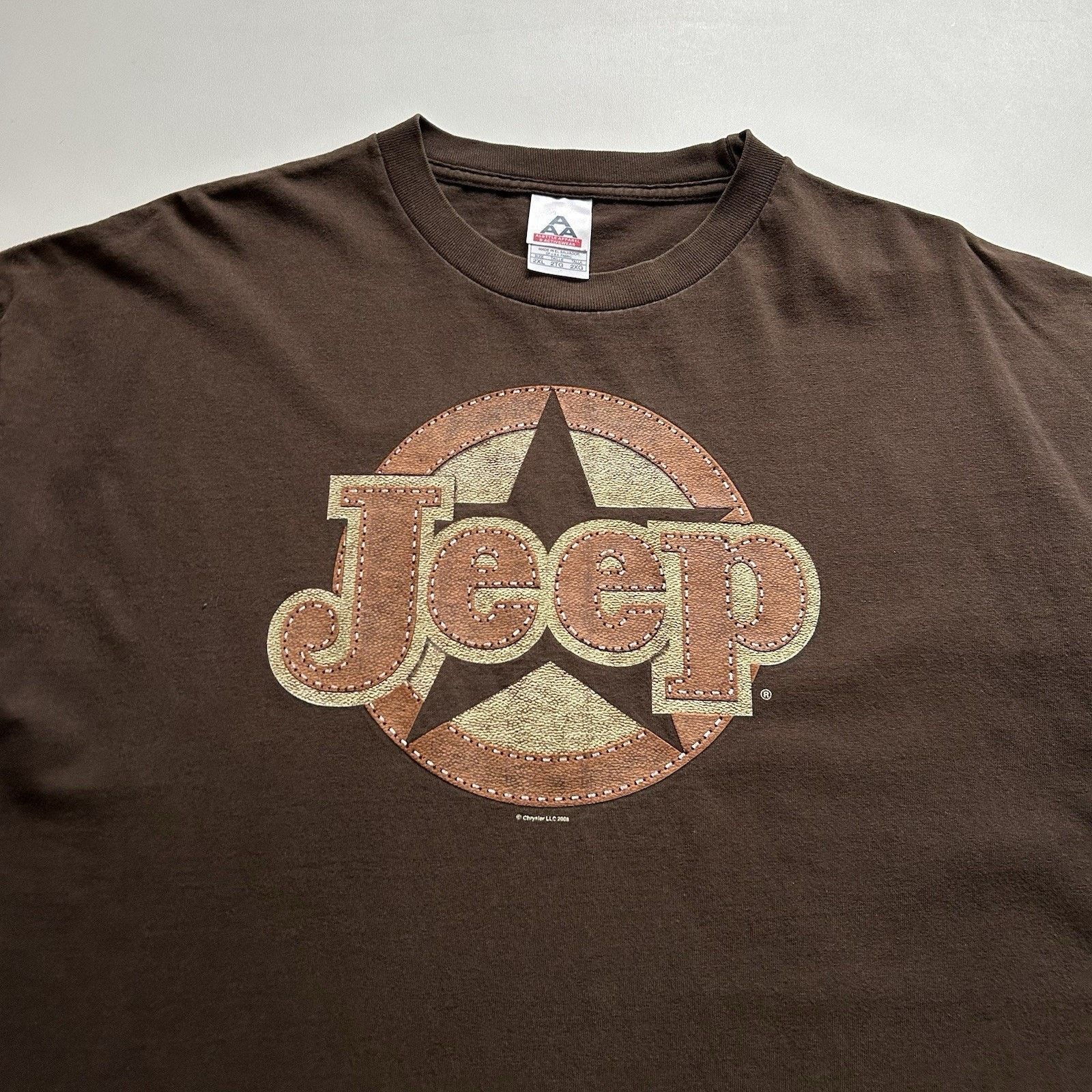 Jeep Vintage JEEP T Shirt 2XL Brown Distressed Chrysler Car Promo Size US XXL / EU 58 / 5 - 2 Thumbnail