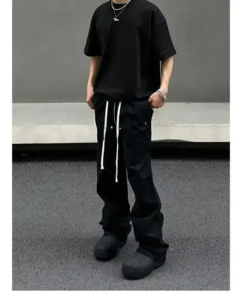 Japanese Brand stack baggy cargo zipper flared pants Size US 34 / EU 50 - 3 Thumbnail