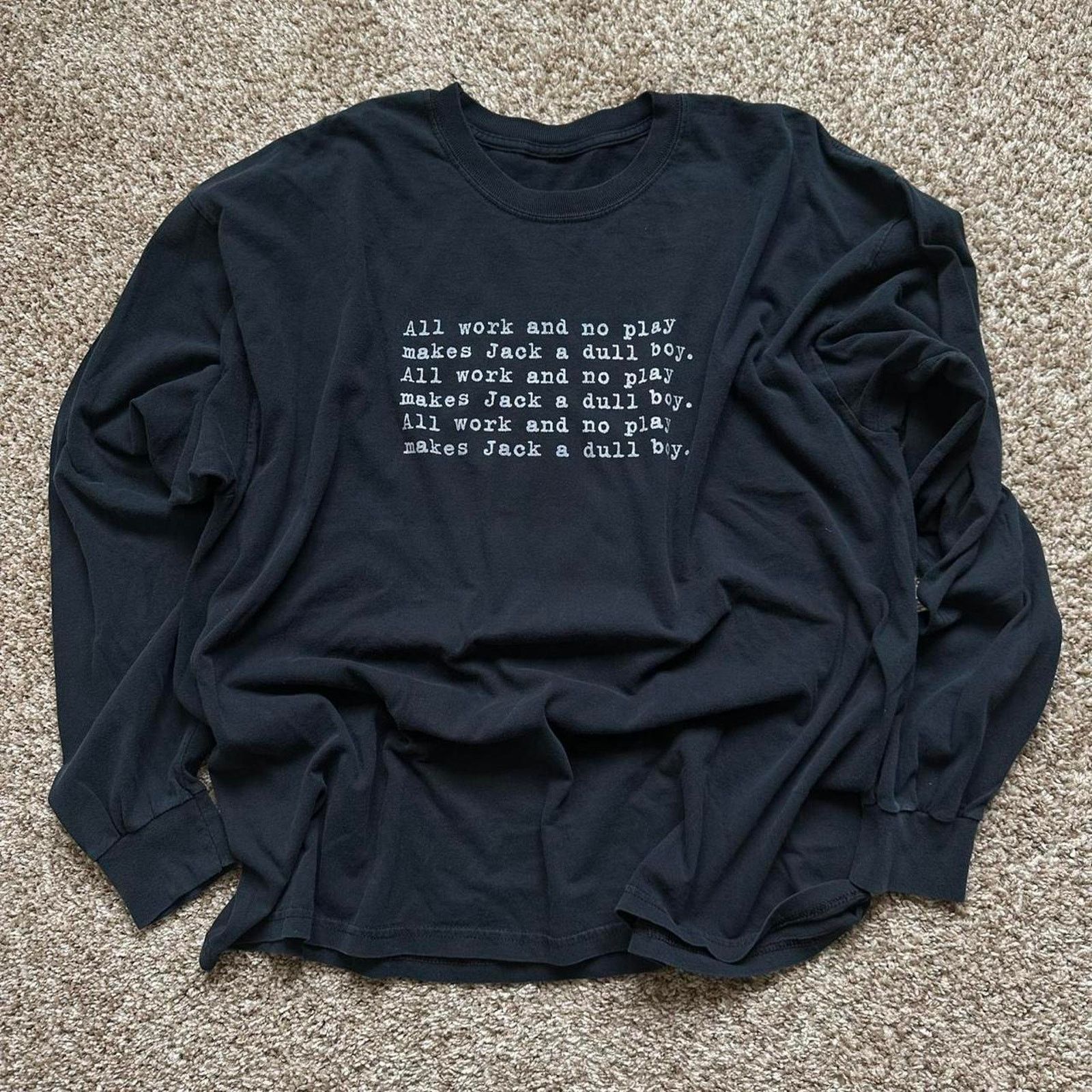 Vintage Vintage 90s The Shining Jack Nicholson Movie Longsleeve Size US XL / EU 56 / 4 - 5 Thumbnail