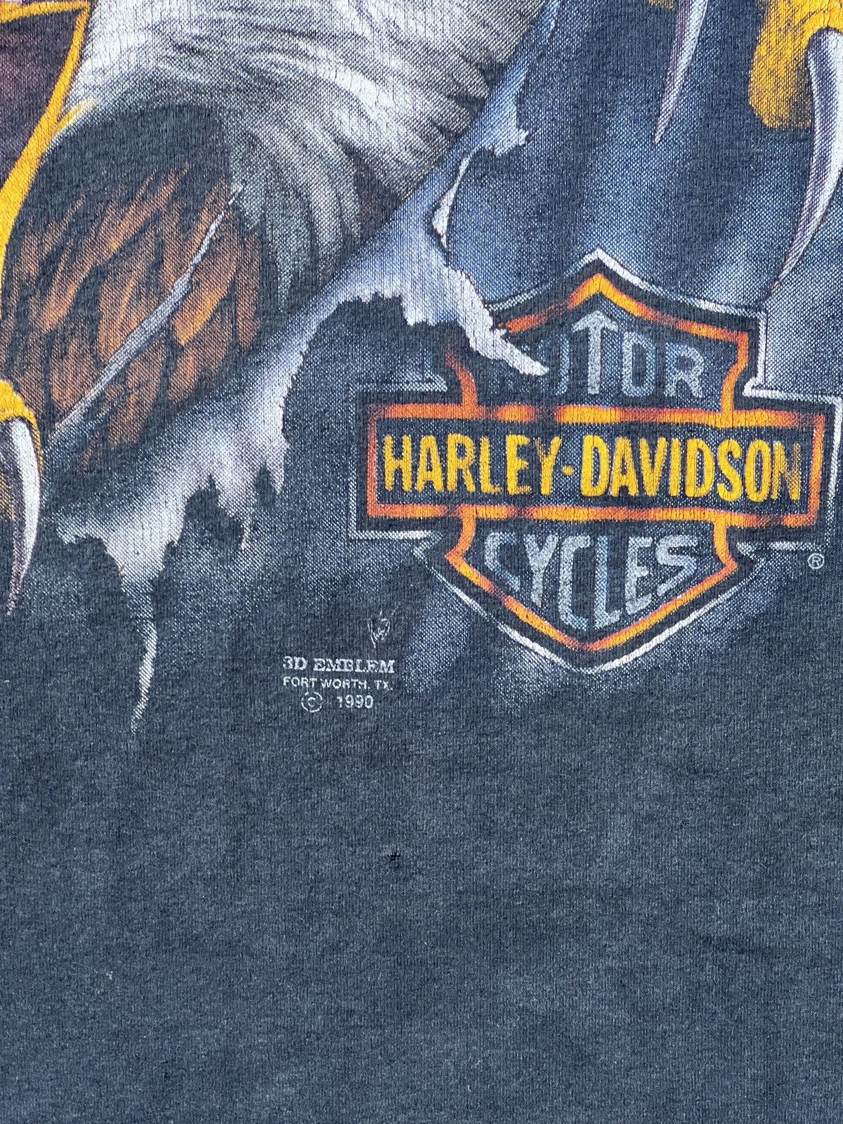 Harley Davidson Vintage Harley Davidson 90s 3D Emblem Eagle Texas Cut Tee XL Size US XL / EU 56 / 4 - 6 Thumbnail