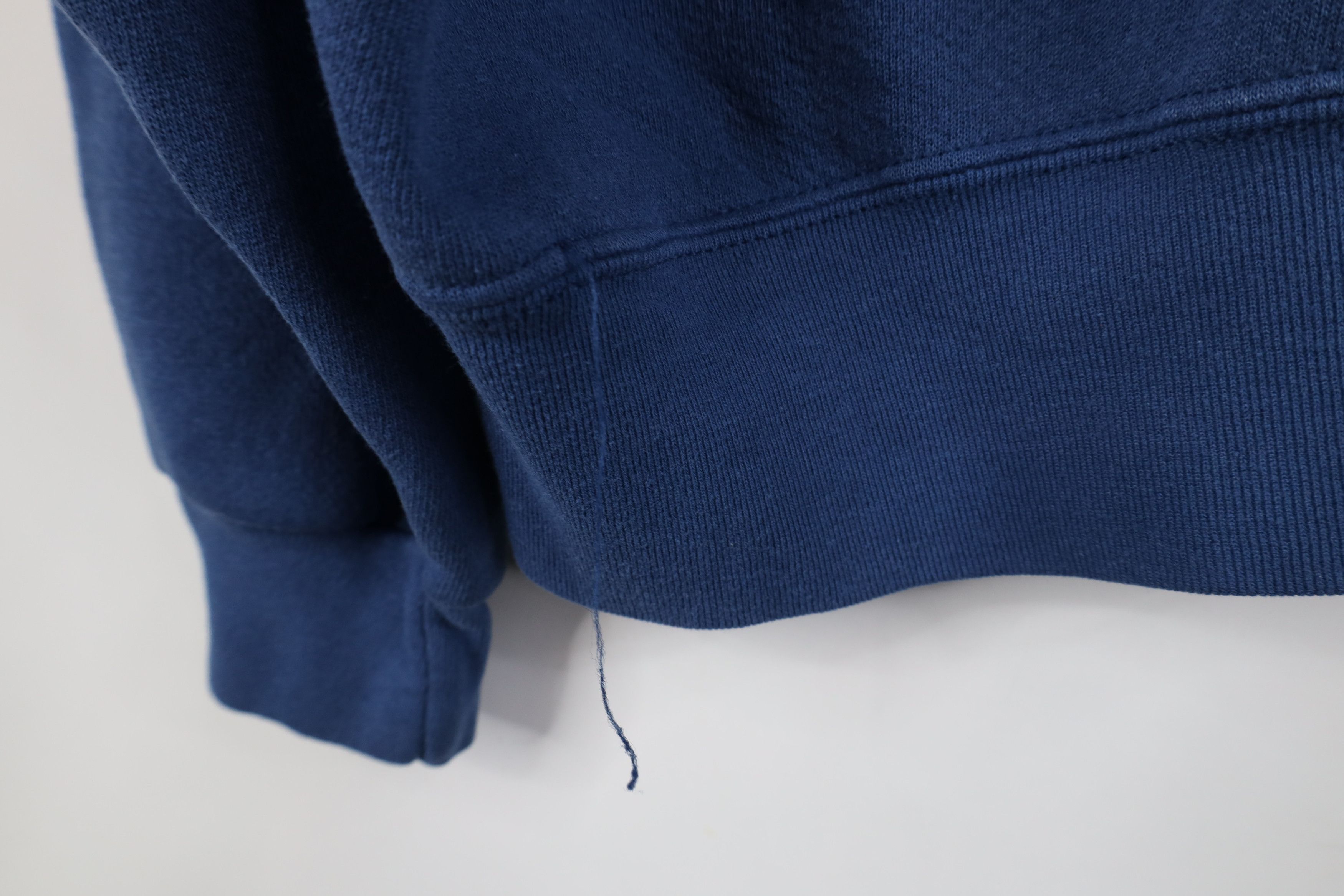 Vintage Vintage 90s Streetwear Blank Boxy Fit Hoodie Sweatshirt Blue Size L / US 10 / IT 46 - 13 Thumbnail