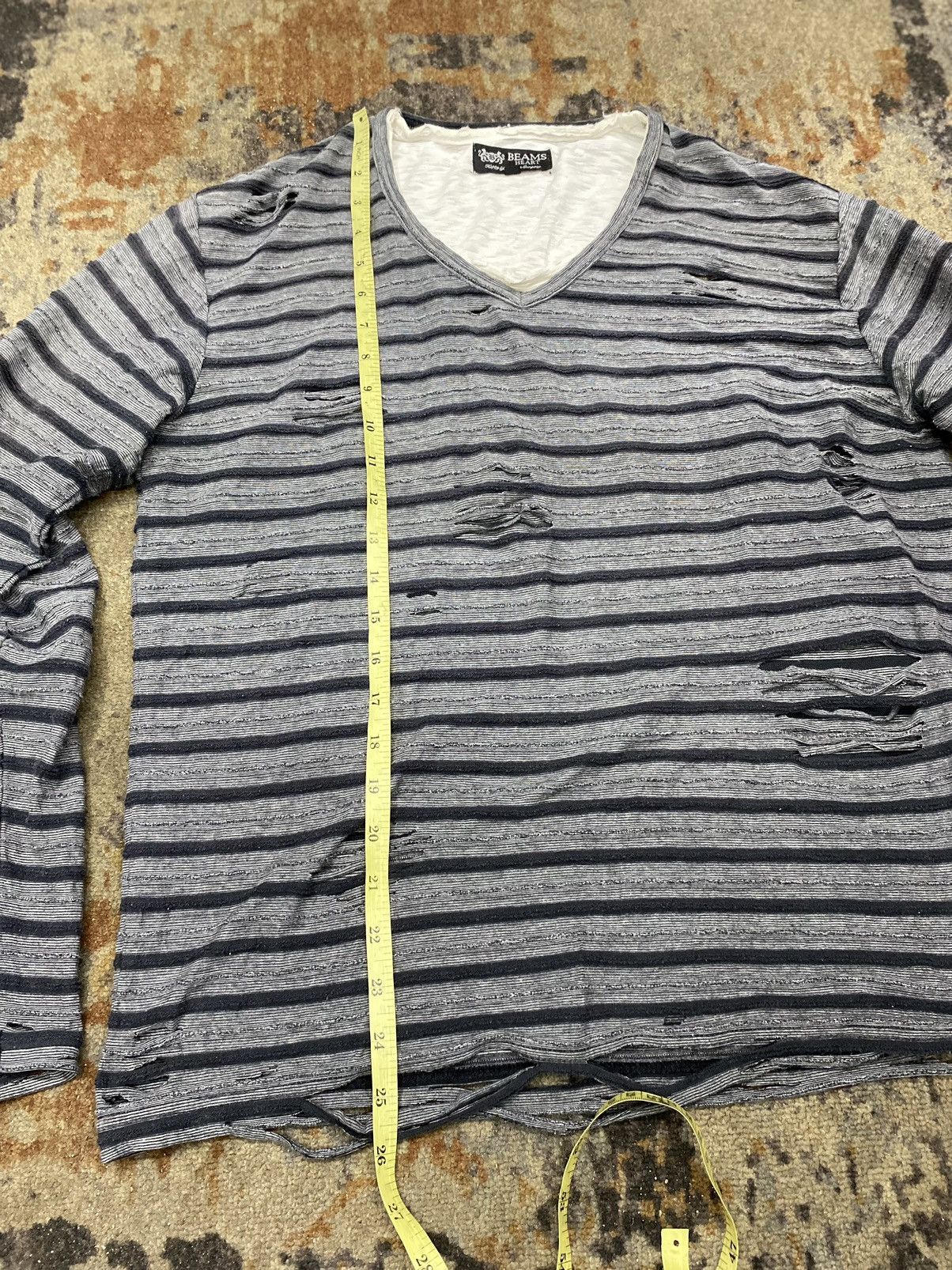 Beams Plus × Japanese Brand vintage beams heart distress longsleeve Size US M / EU 48-50 / 2 - 18 Thumbnail