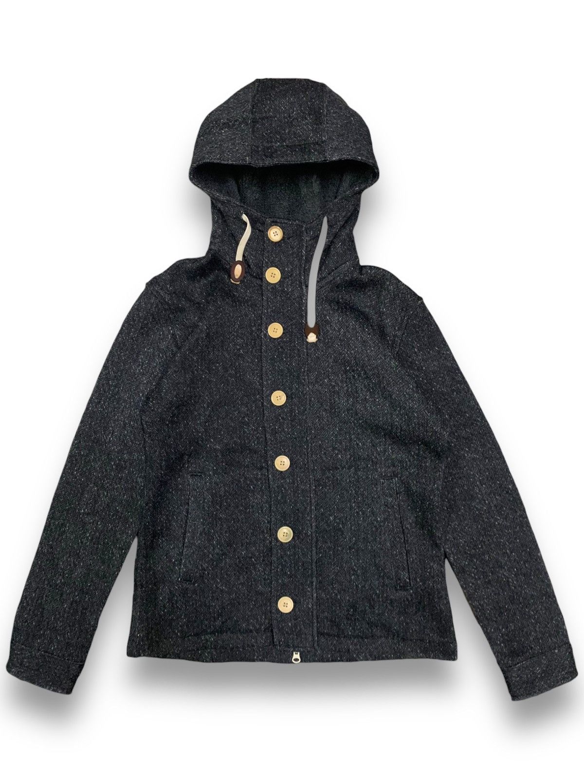 Beams Plus Japanese Brand BEAMS Herringbone Pattern Hooded Jacket Size US M / EU 48-50 / 2 - 1 Thumbnail