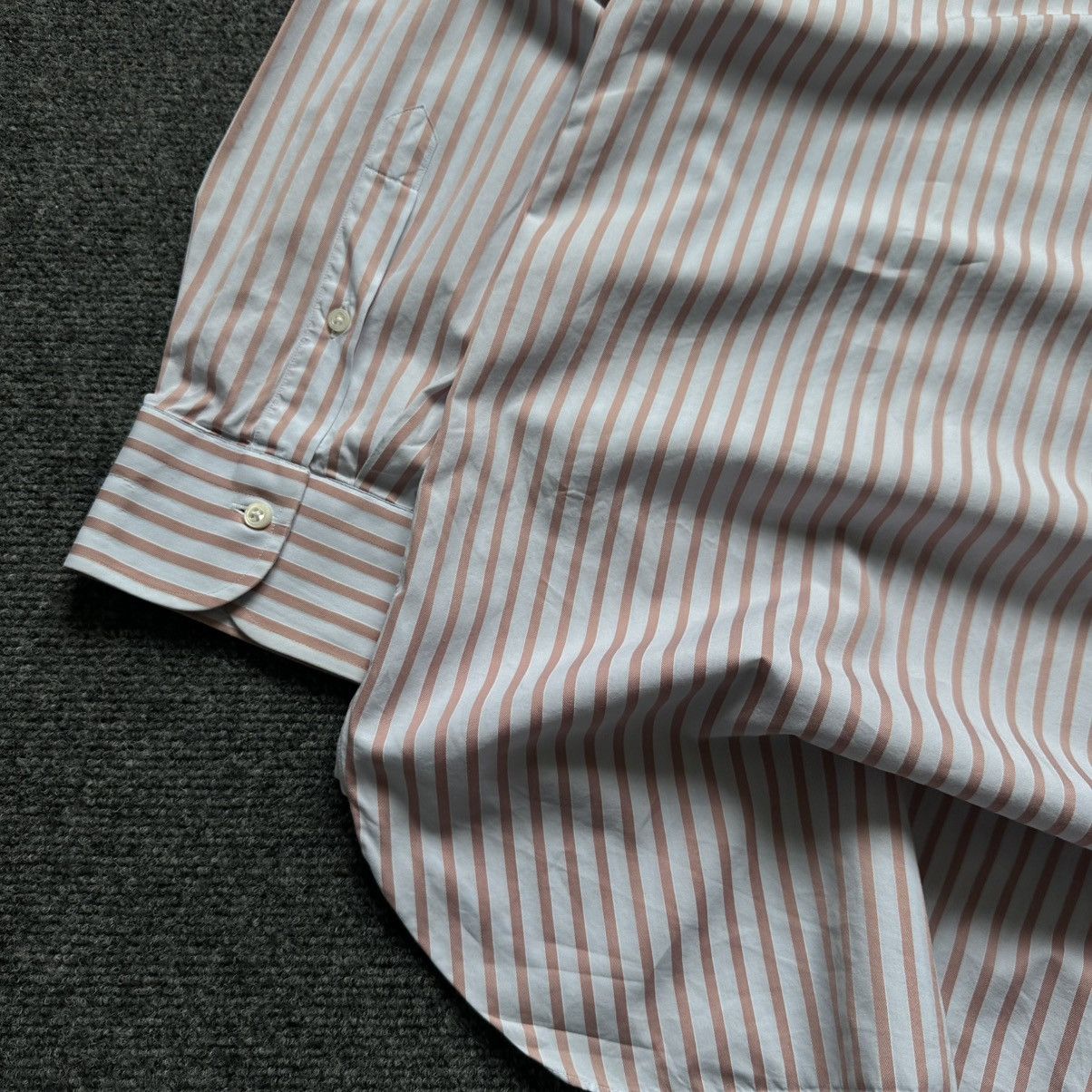 Ermenegildo Zegna Luxury 46/18 Ermenogildo Zegna Stripped Shirt Button Up XXL Size US XL / EU 56 / 4 - 20 Thumbnail