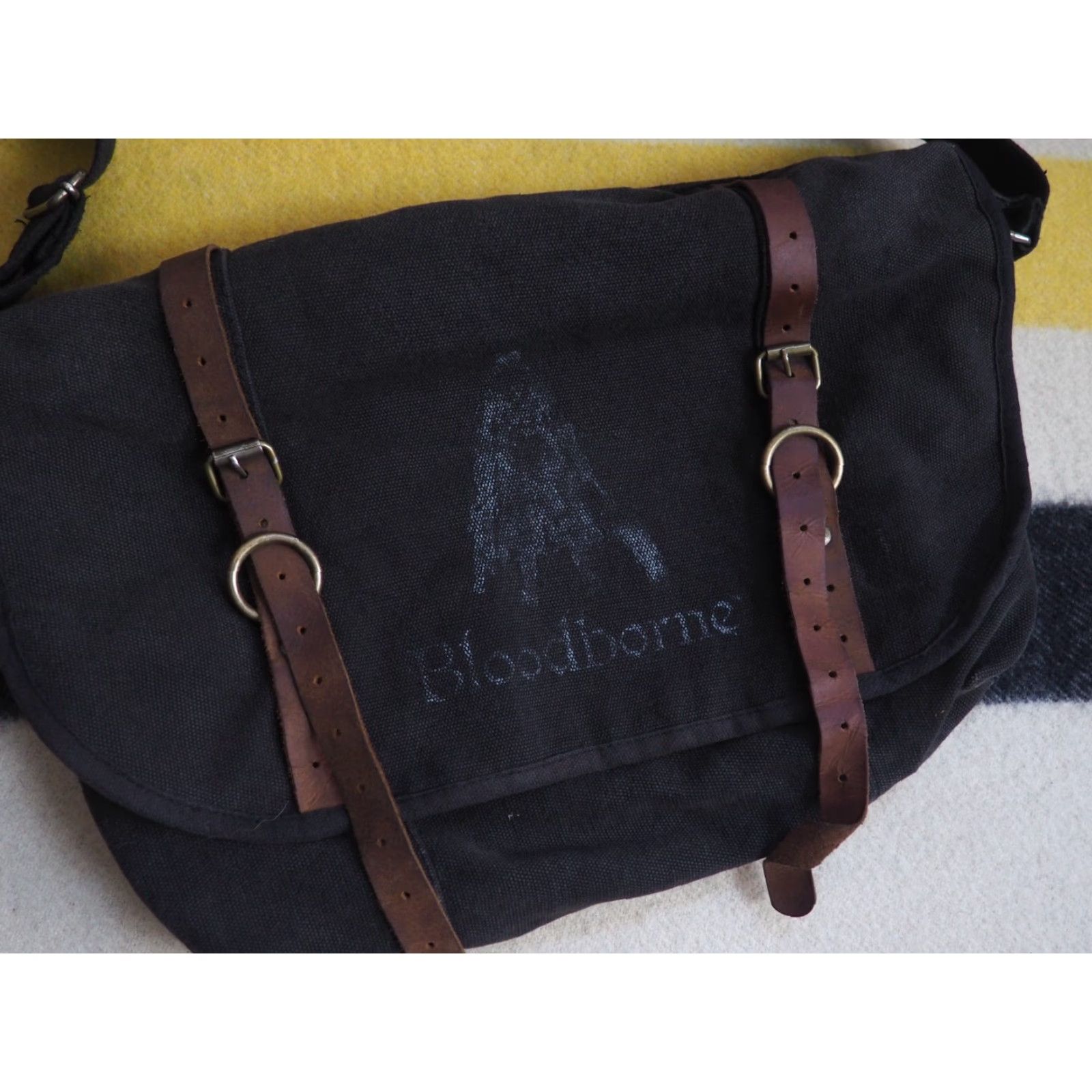 Rothco Rothco Shoulder Bag Canvas Leather Messenger Black Casual Medium Unisex Adults Nerd Pattern Solid Adjustable Strap 90s Bloodbourne Playstation Size ONE SIZE - 3 Thumbnail