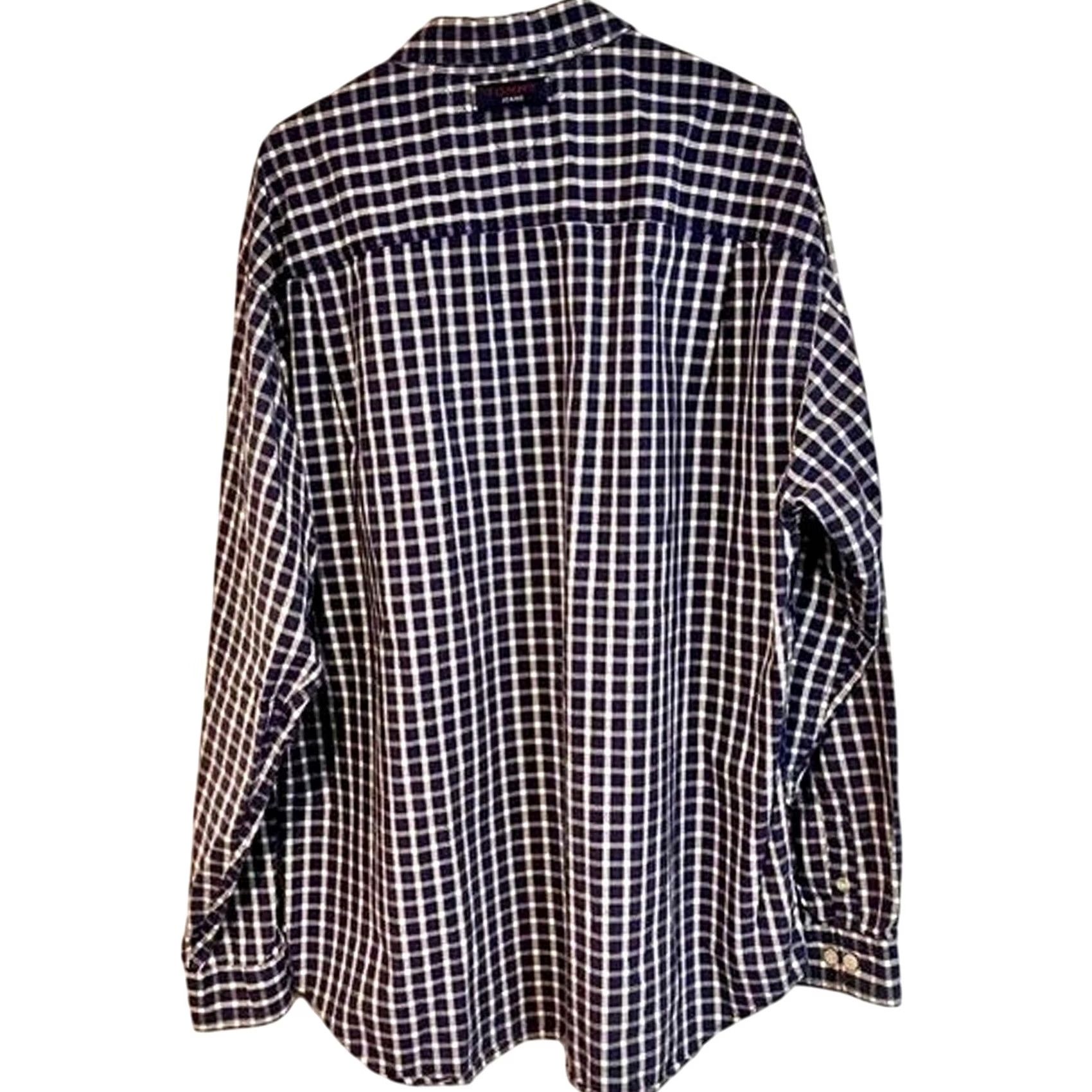 Tommy Hilfiger VINTAGE Tommy Jeans Shirt XXL Button-Up Check 90s Preppy Blue White Red Cotton Men's Size US XXL / EU 58 / 5 - 4 Thumbnail
