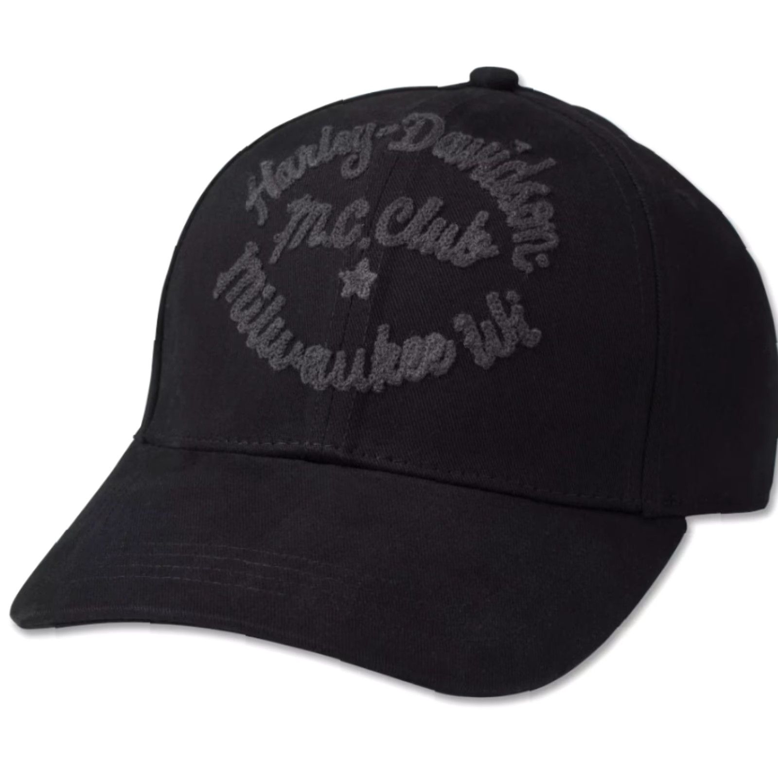 Harley Davidson Harley-Davidson Club Crew Baseball Cap 97758-23VW Black Flexfit NWT Limited Size ONE SIZE - 3 Thumbnail