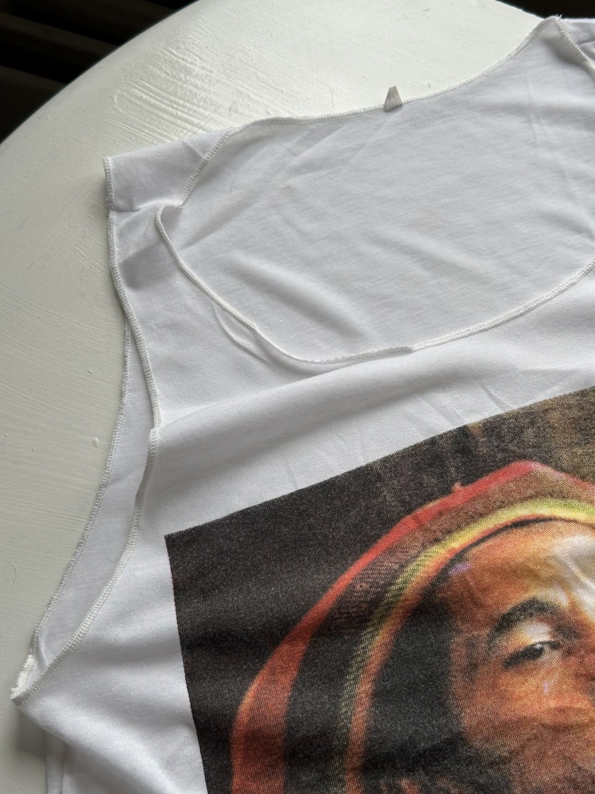 Bob Marley × Vintage Vintage Bob Marley Jersey T Shirt Sleeveless Size US L / EU 52-54 / 3 - 6 Thumbnail