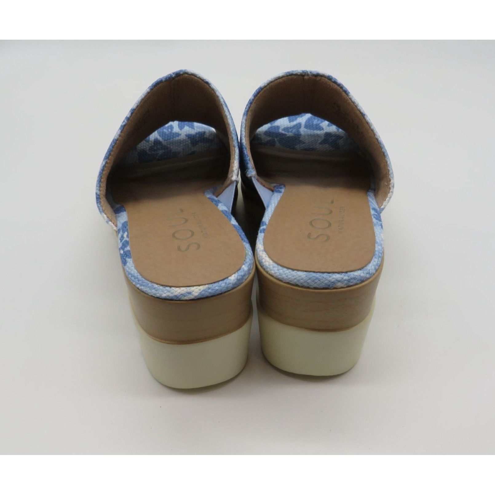 Other Soul Naturalizer Women's Blue Floral Print Wedge Sandals 9.5 Size US 9.5 / IT 39.5 - 3 Thumbnail