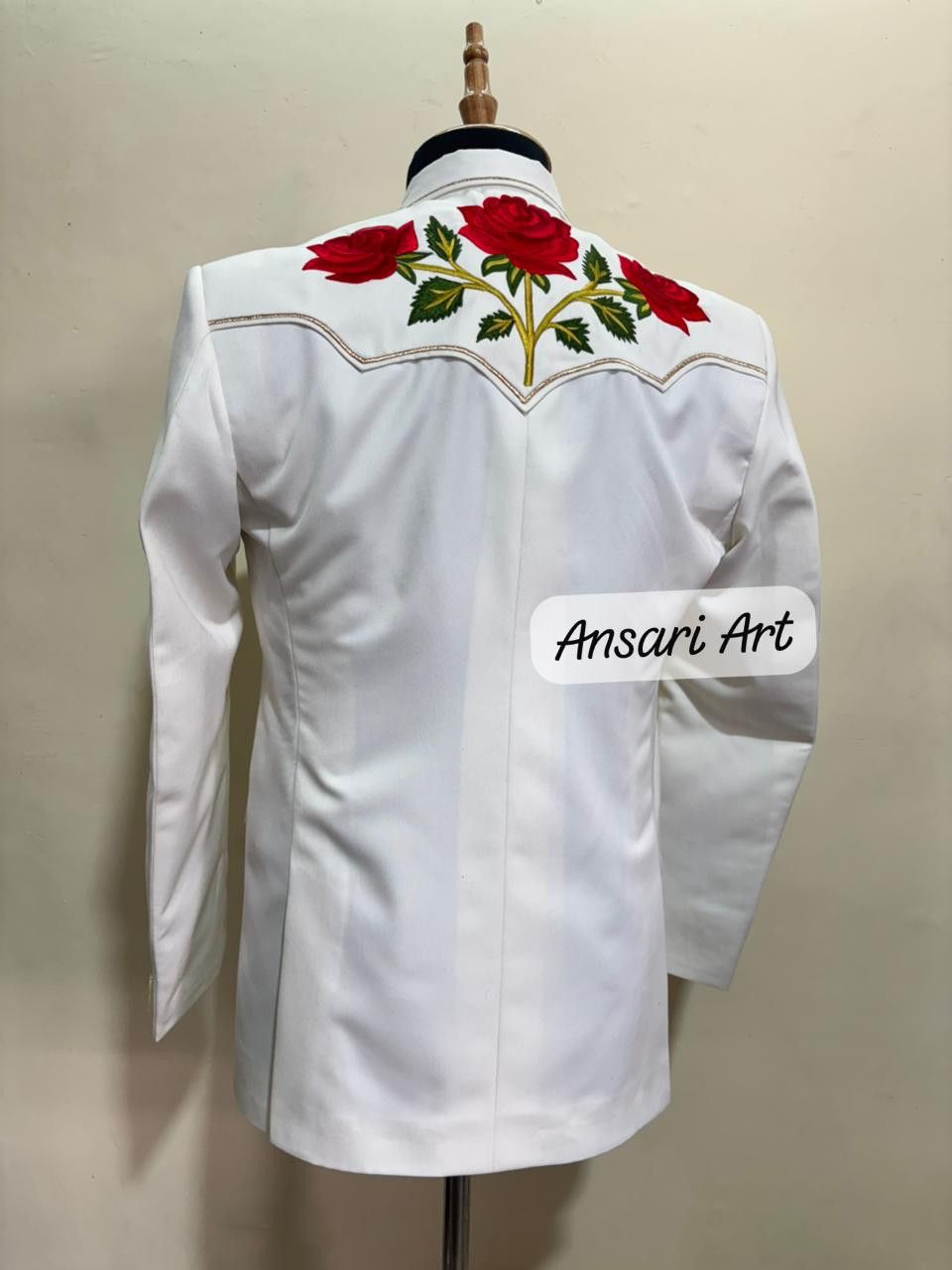 Other Men 2PC Customized floral embroidery cocktail western outfit Size 44S - 5 Thumbnail