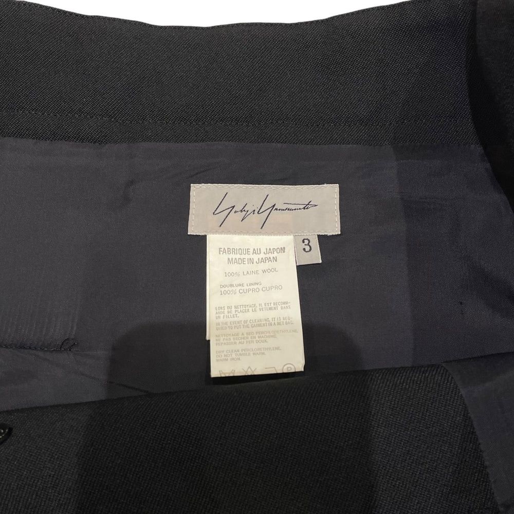 Yohji Yamamoto YOHJI YAMAMOTO/ Wool gabardine bell dead-wrap skirt Size US 35 - 7 Thumbnail