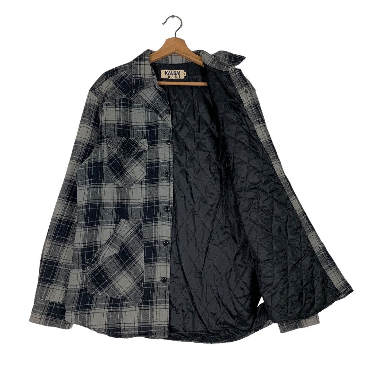 Japanese Brand Vintage KANSAI JEANS Four Pocket Tartan Flannel #0652-C30 Size US L / EU 52-54 / 3 - 9 Thumbnail