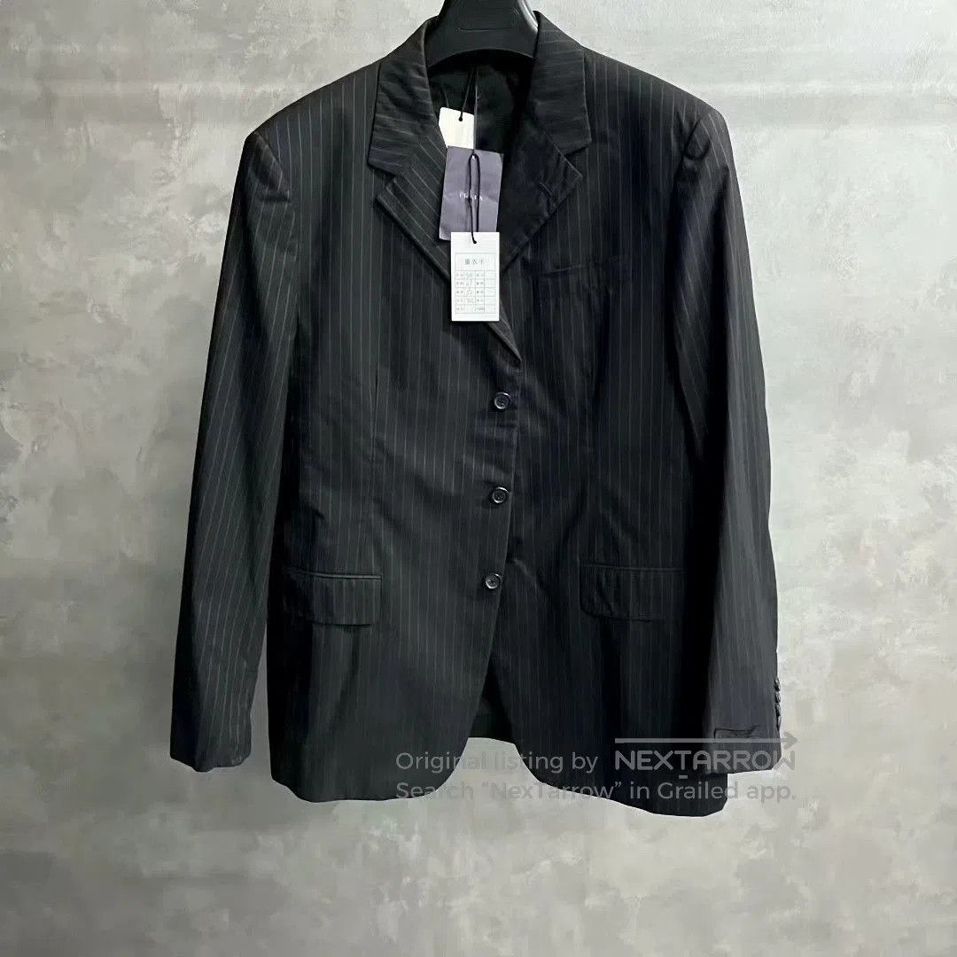 Prada black striped evening suit jacket by prada. Size US L / EU 52-54 / 3 - 1 Thumbnail