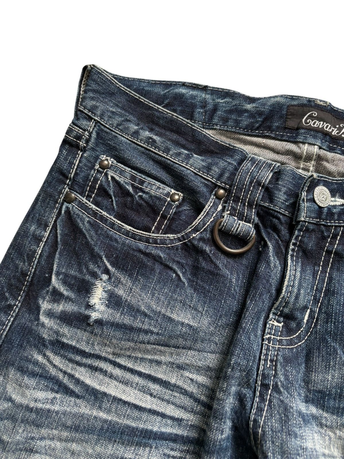 Japanese Brand Vintage Cavaria mudwash studded flared distressed jeans Size US 30 / EU 46 - 15 Thumbnail