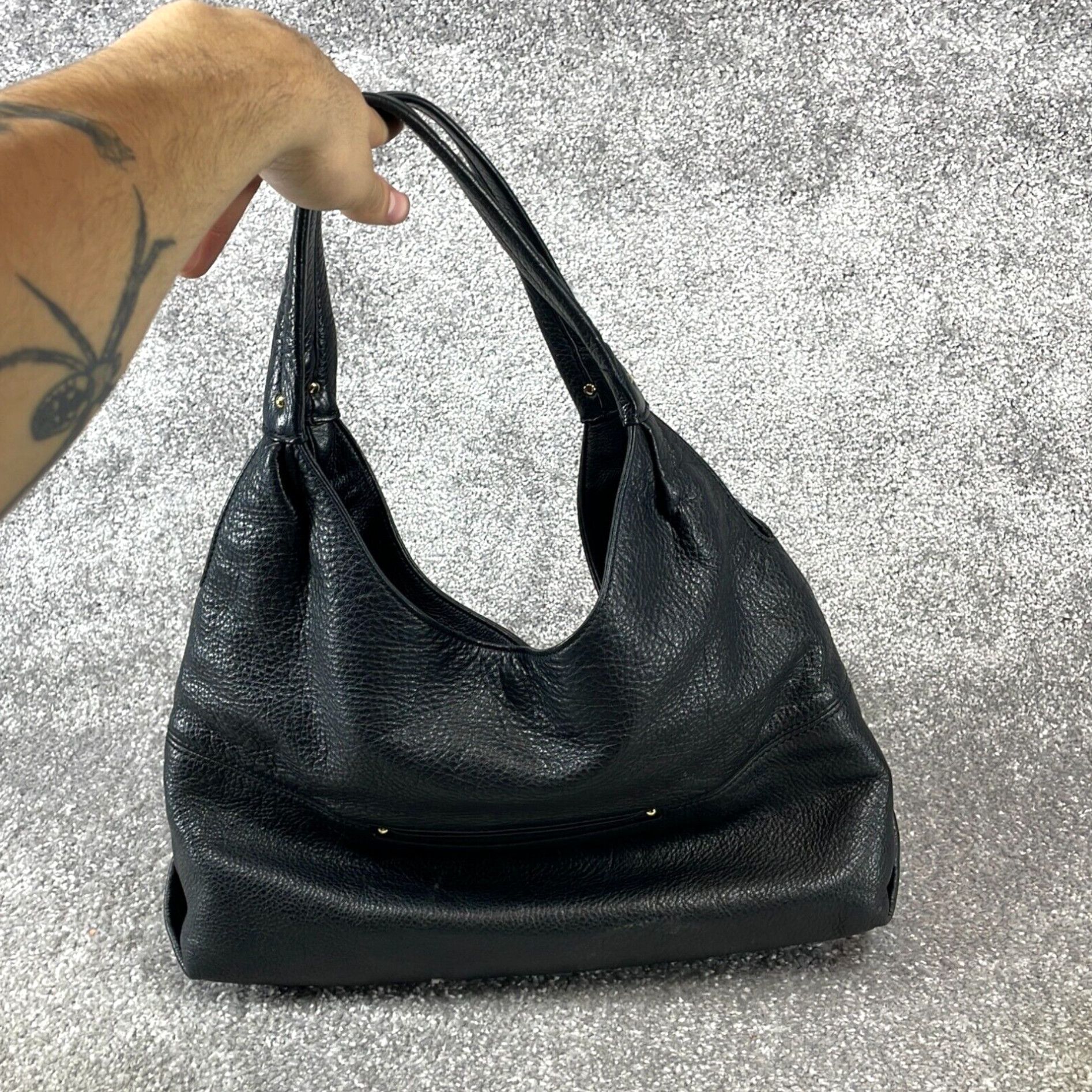 Michael Kors Austin on sale Black Leather Hobo Bag