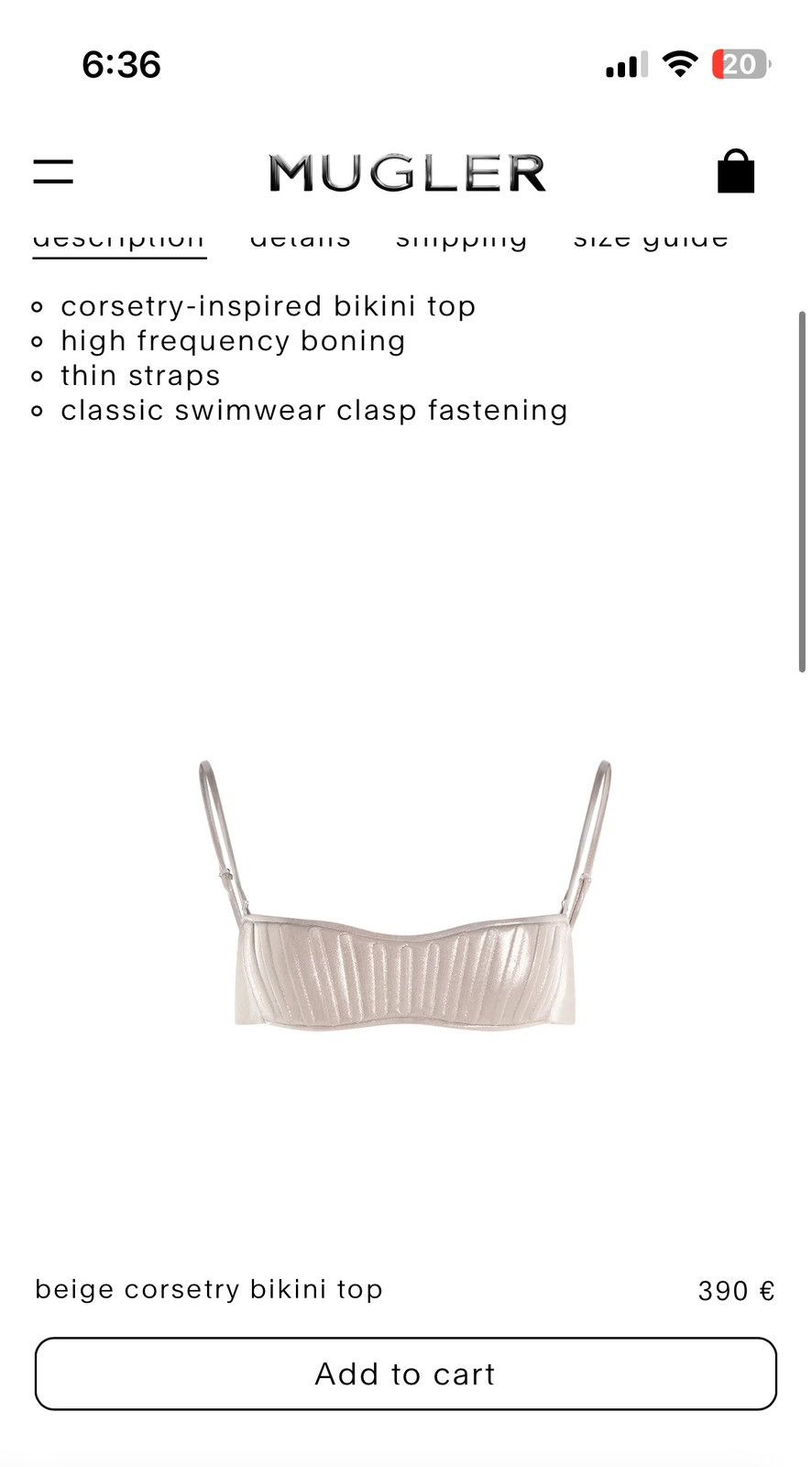 Mugler Corset Bikini Mugler Top Size ONE SIZE - 7 Thumbnail