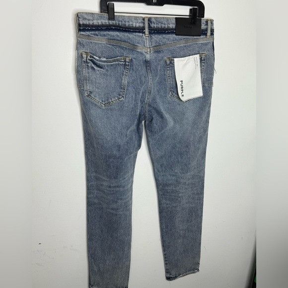 Purple Brand PURPLE BRAND P001 MID INDIGO SPOW424 SKINNY SHADOW SEAM SIZE Size US 36 / EU 52 - 8 Thumbnail