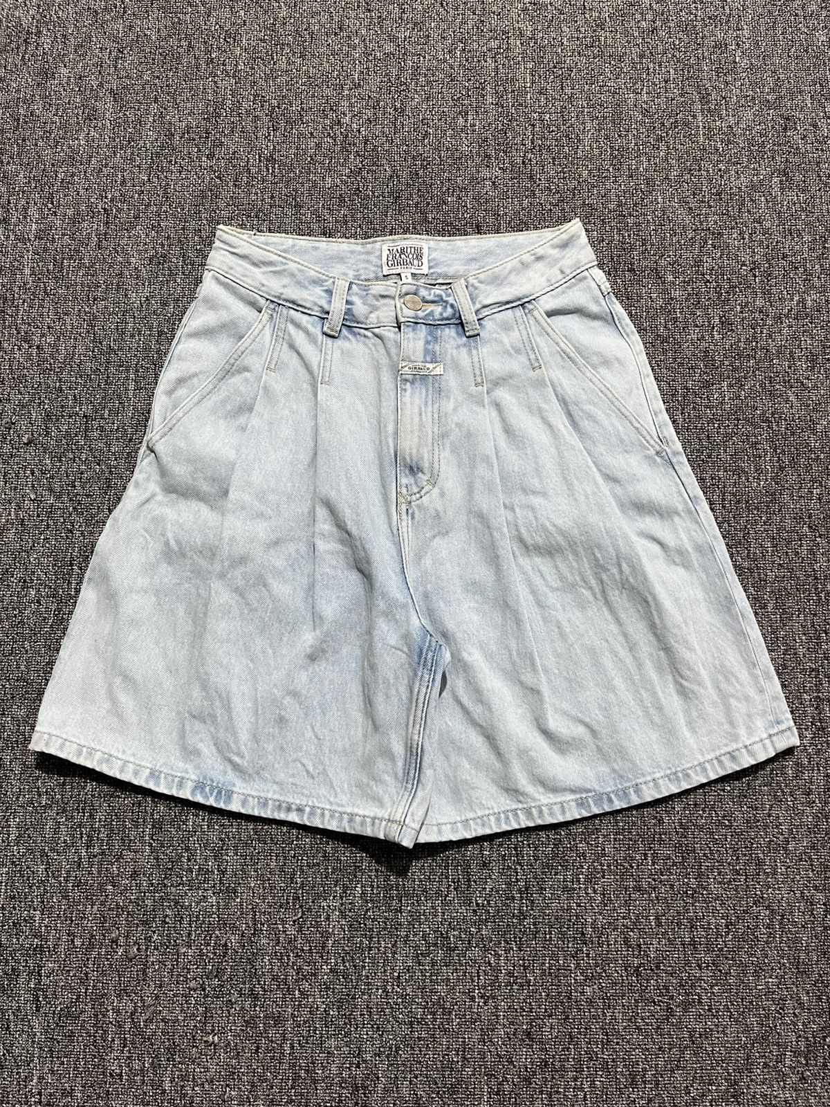 Marithe + Francois Girbaud jeans short pleated baggy pants Size US 28 / EU 44 - 1 Thumbnail