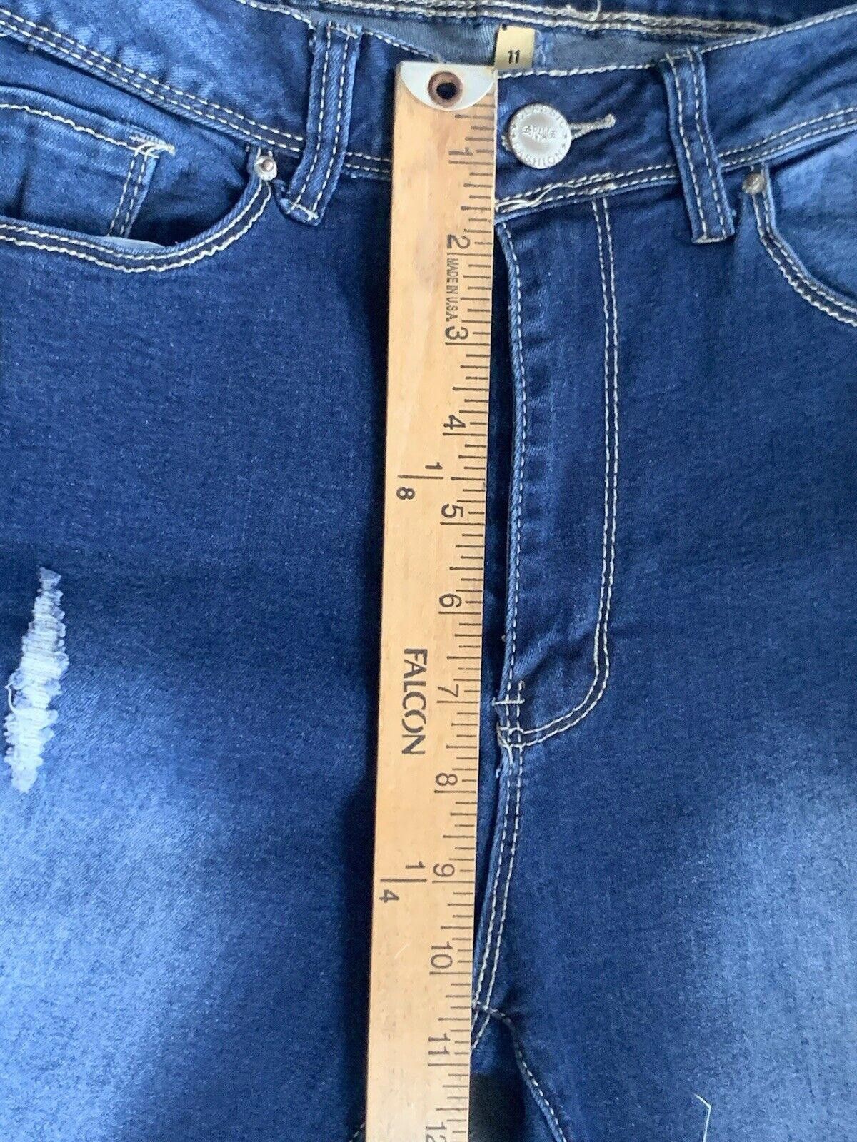 Designer RAW 7 Jeans Sz 11 Mid Rise Stretch Slim Fit Distressed Size 32" / US 10 / IT 46 - 10 Thumbnail
