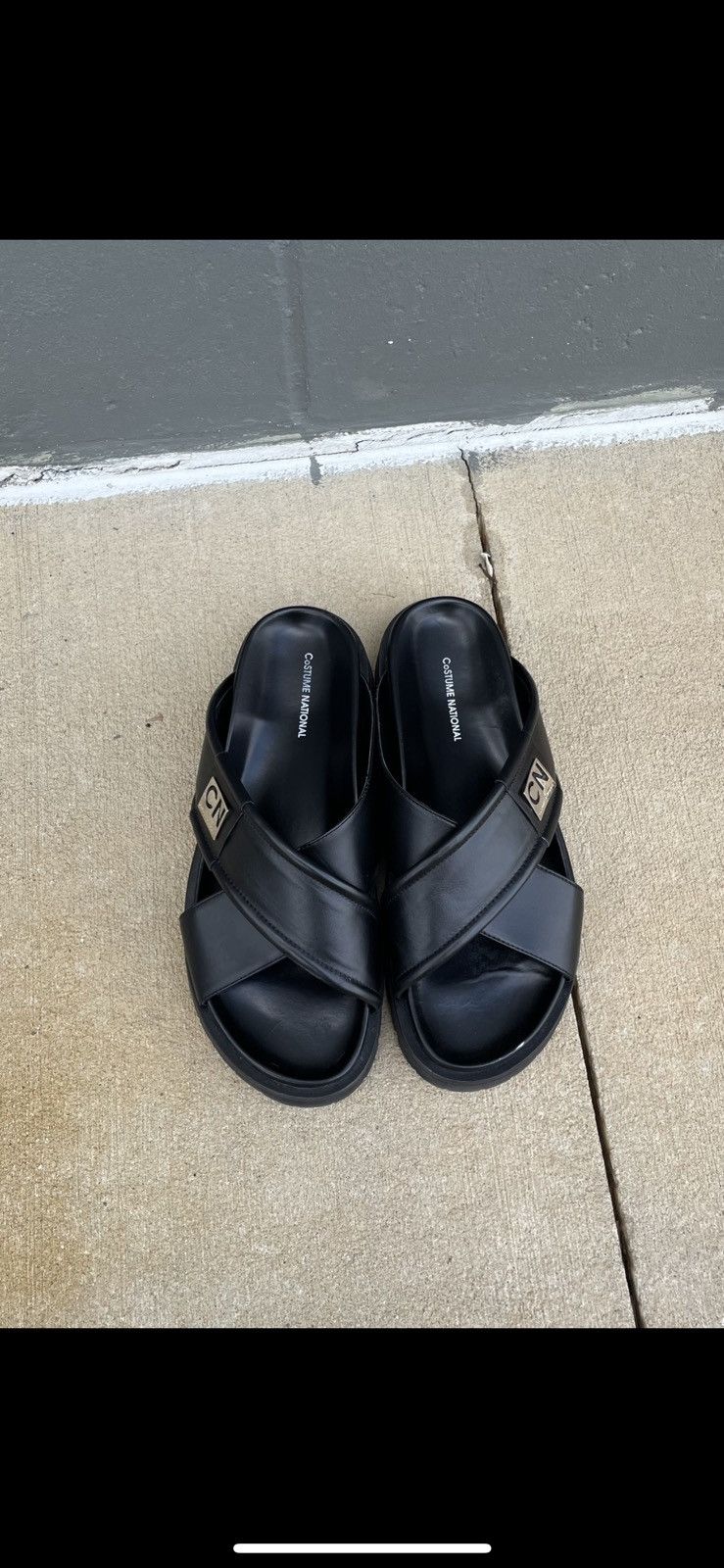 Costume National Costume national black thick sole slides Size US 11 / EU 44 - 2 Thumbnail