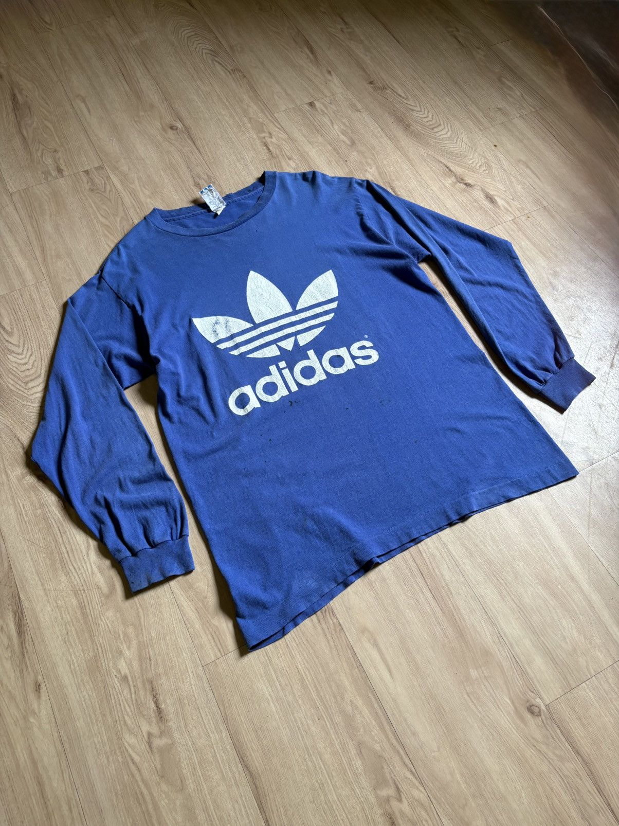 Adidas × Vintage Distressed/Thrashed Adidas Longsleeve Mirror Size US L / EU 52-54 / 3 - 3 Thumbnail