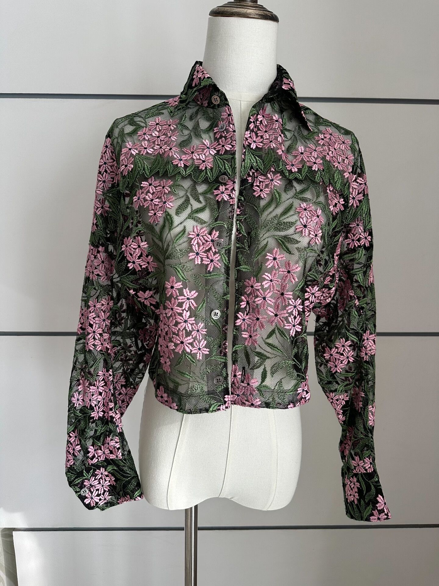 Junya Watanabe Junya Watanabe Floral Embroidered Shirt Size S / US 4 / IT 40 - 1 Thumbnail