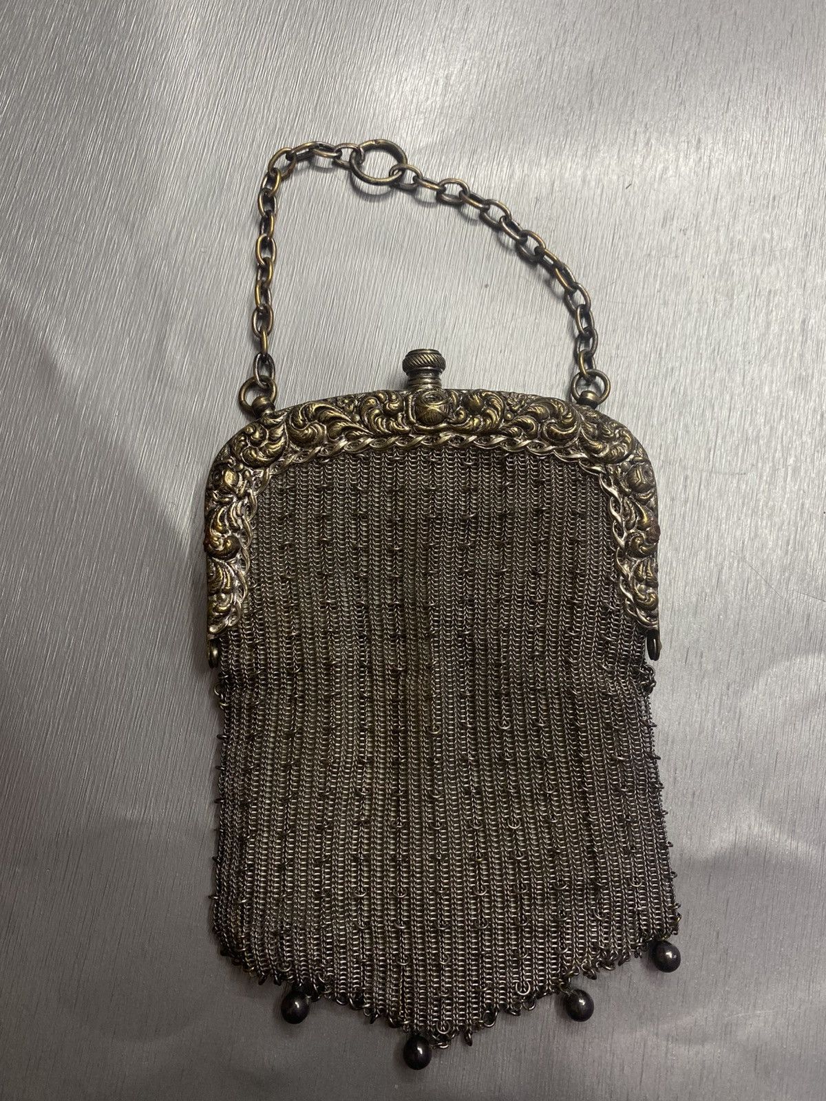 Antique Rivet Vintage Metal Mesh Wallet Antique Mesh Bag Size ONE SIZE - 4 Thumbnail