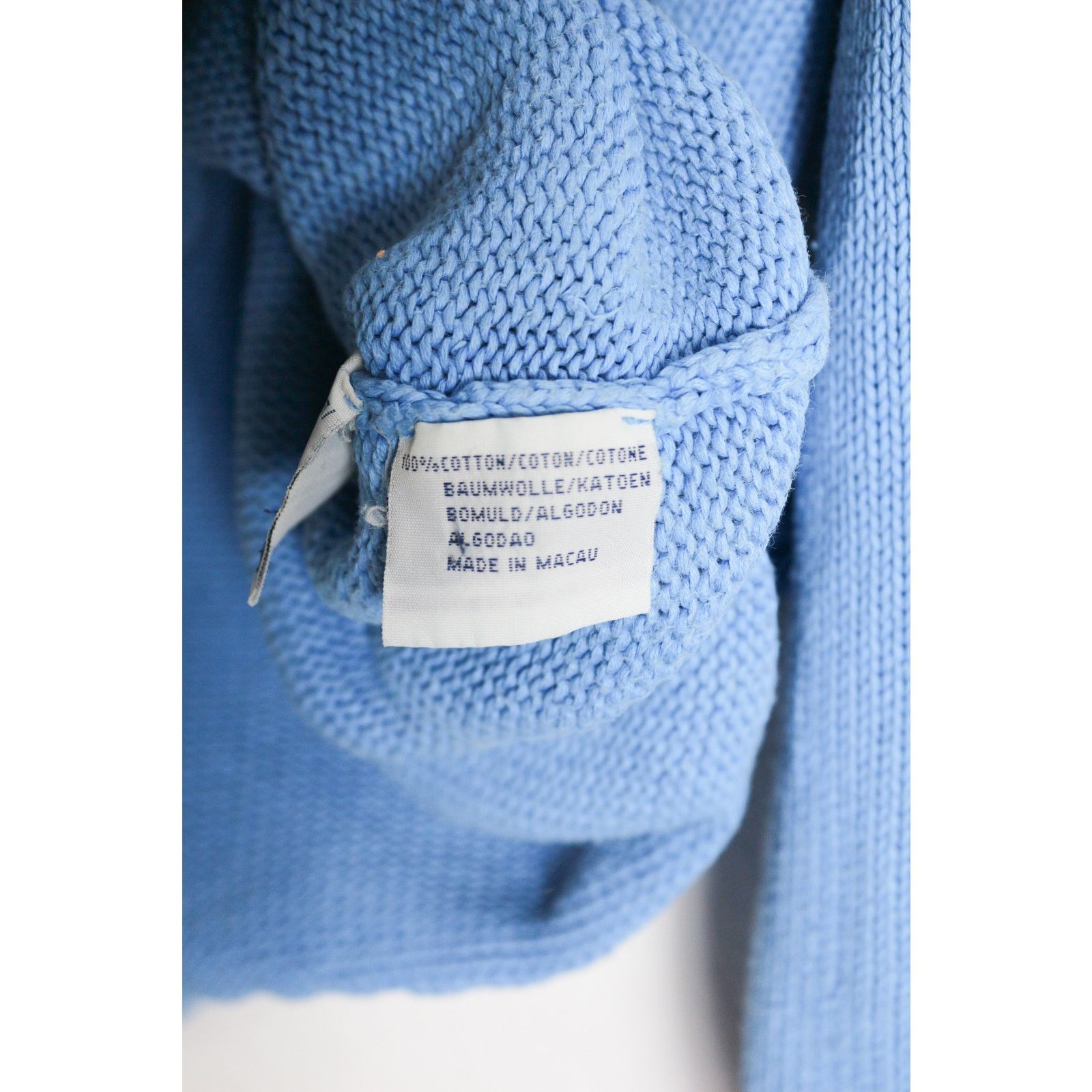 Polo Ralph Lauren Vintage Polo Ralph Lauren Pony Logo Blue Cotton Knit Sweater Size US XL / EU 56 / 4 - 6 Thumbnail