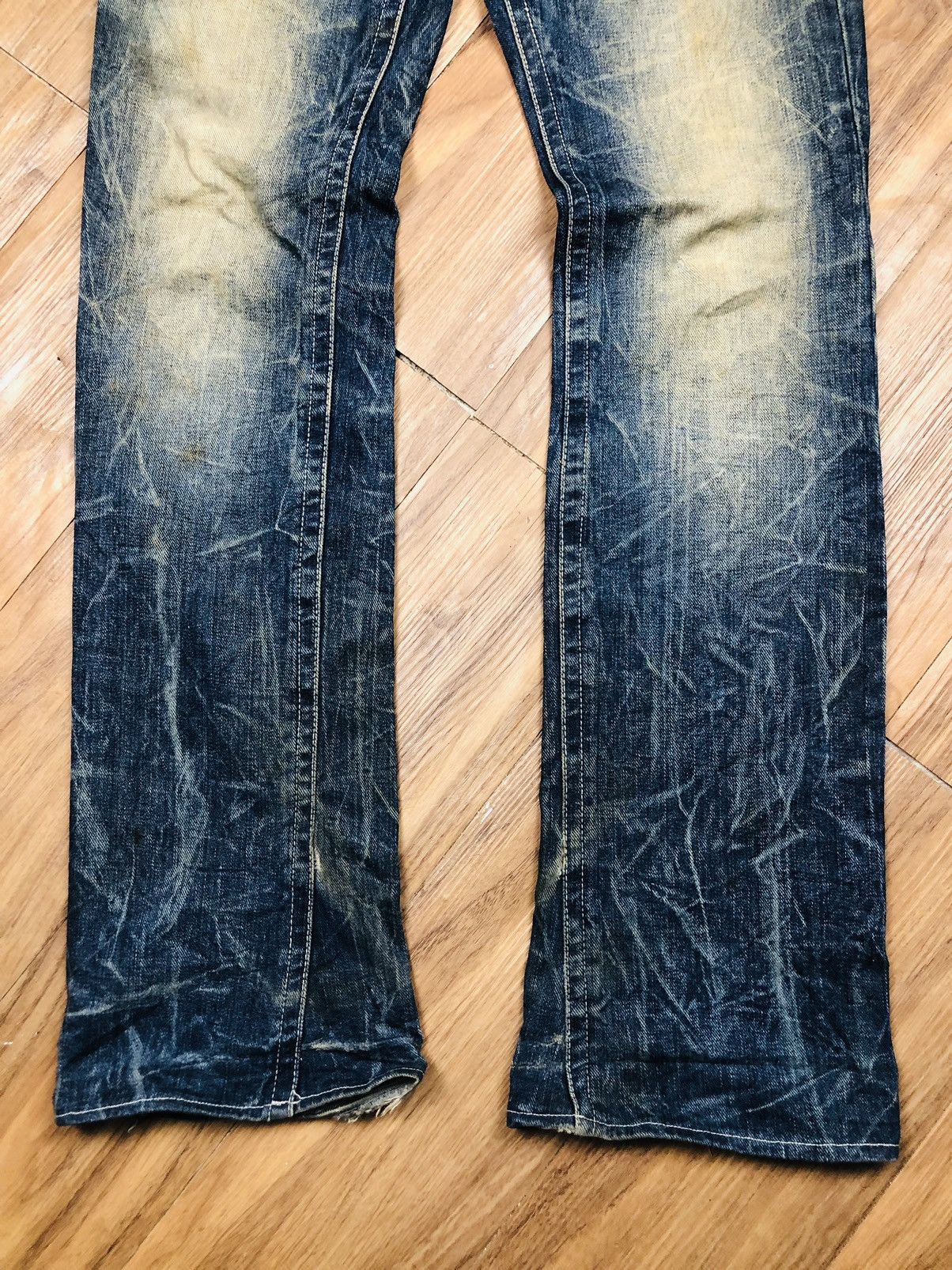 If Six Was Nine Rock Wood Distress Jeans (36) Size US 32 / EU 48 - 4 Thumbnail