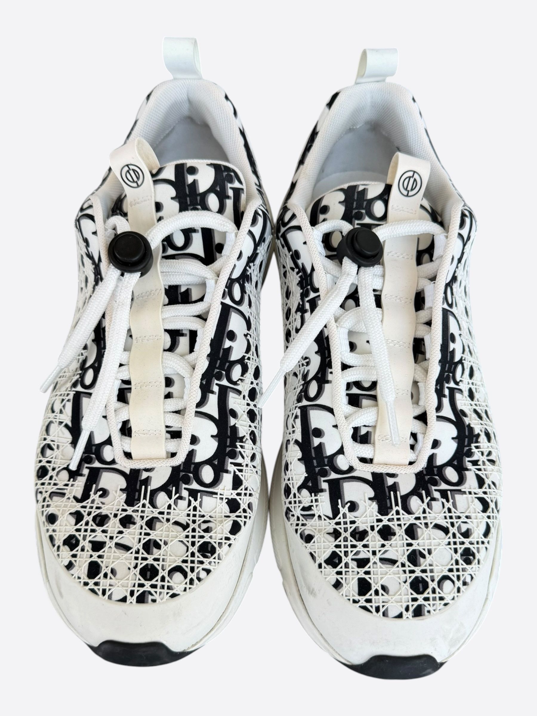 Dior Dior White & Black Oblique B24 Sneakers Size US 10 / EU 43 - 2 Thumbnail