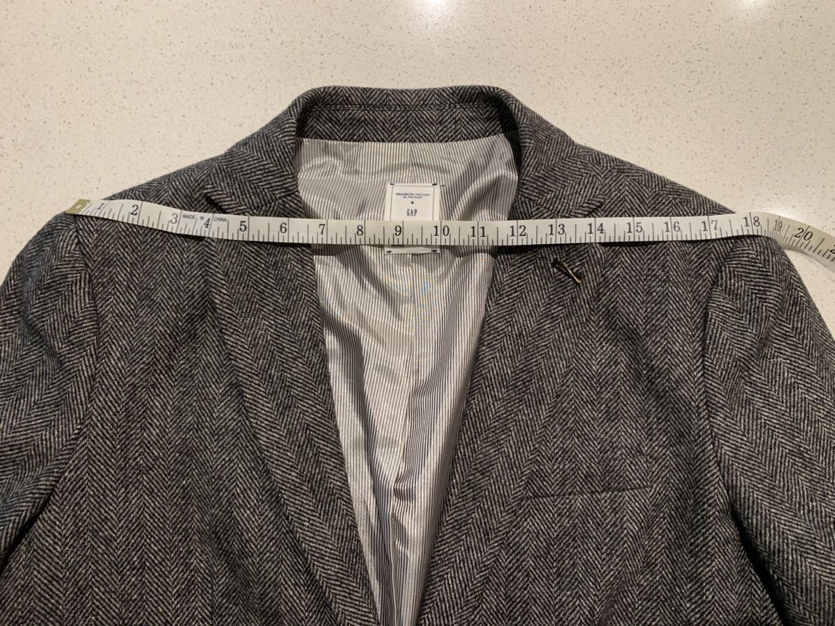 Brooklyn Tailors × Gap Herringbone Tweed Blazer Size 34S - 9 Thumbnail