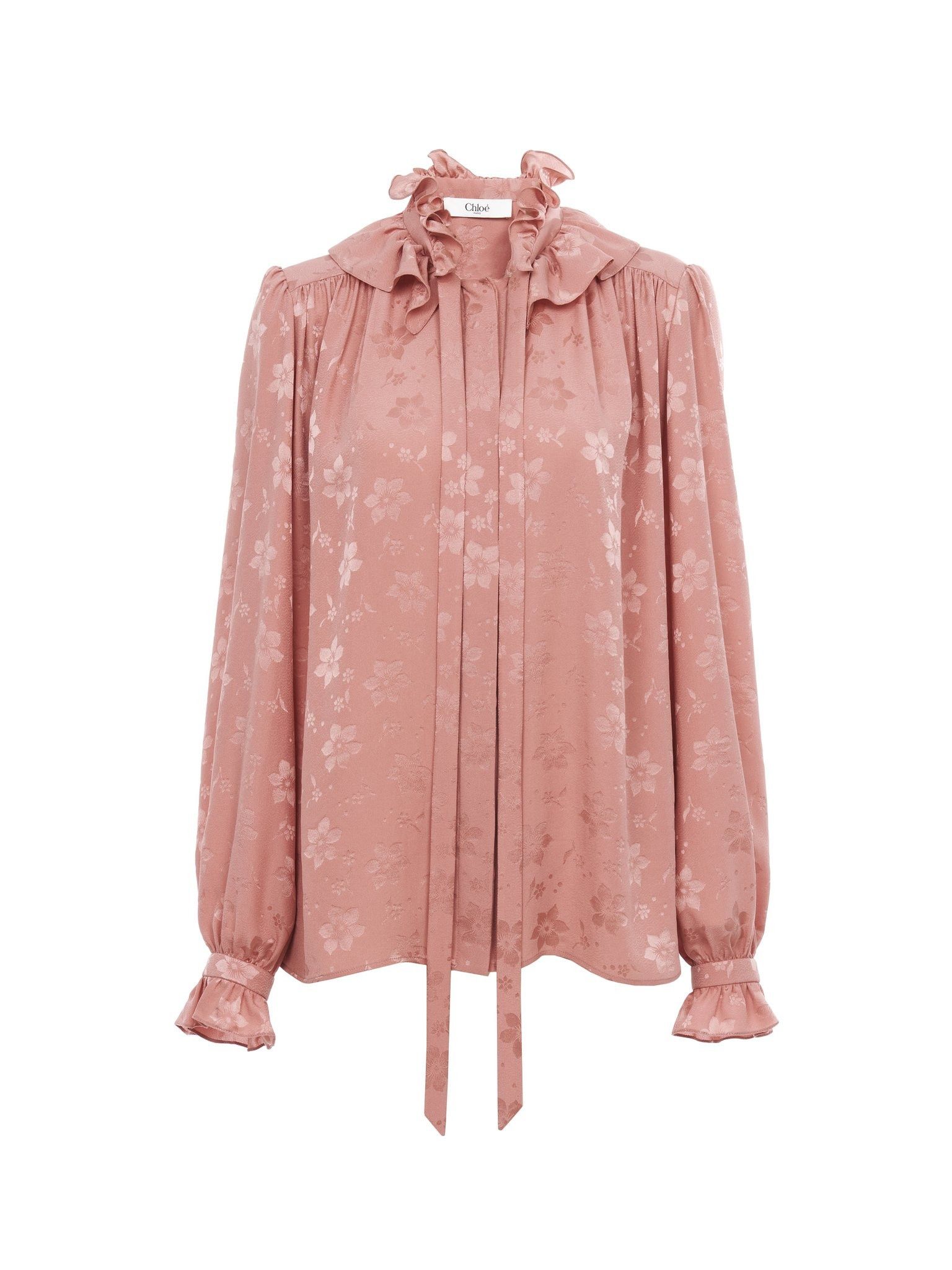 Chloe o1loc1c11125 Fluid Top Blouse in Wilde Pink Size S / US 4 / IT 40 - 1 Thumbnail