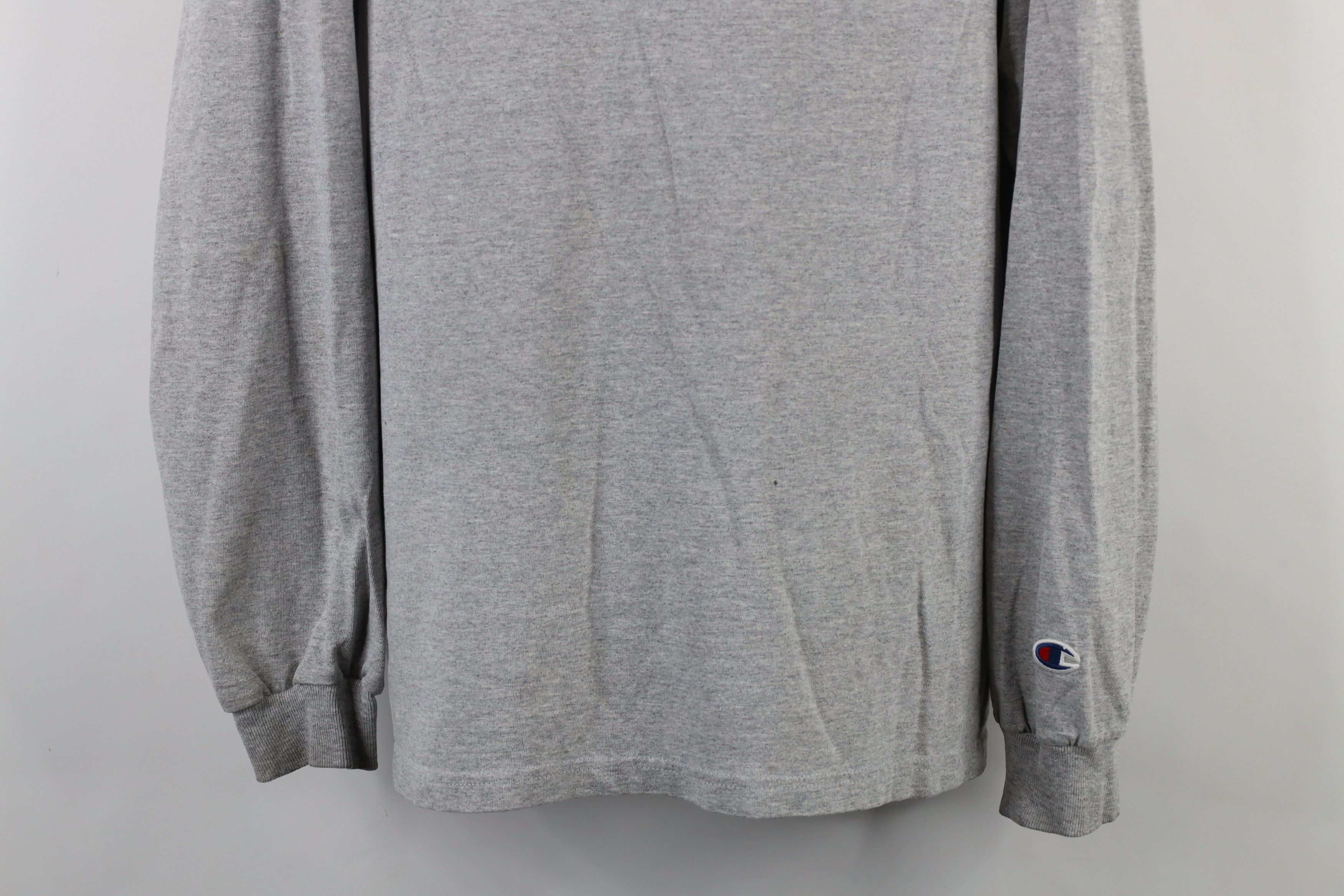 Champion × Vintage Vintage 90s Champion University Long Sleeve T-Shirt Gray Size US XL / EU 56 / 4 - 3 Thumbnail