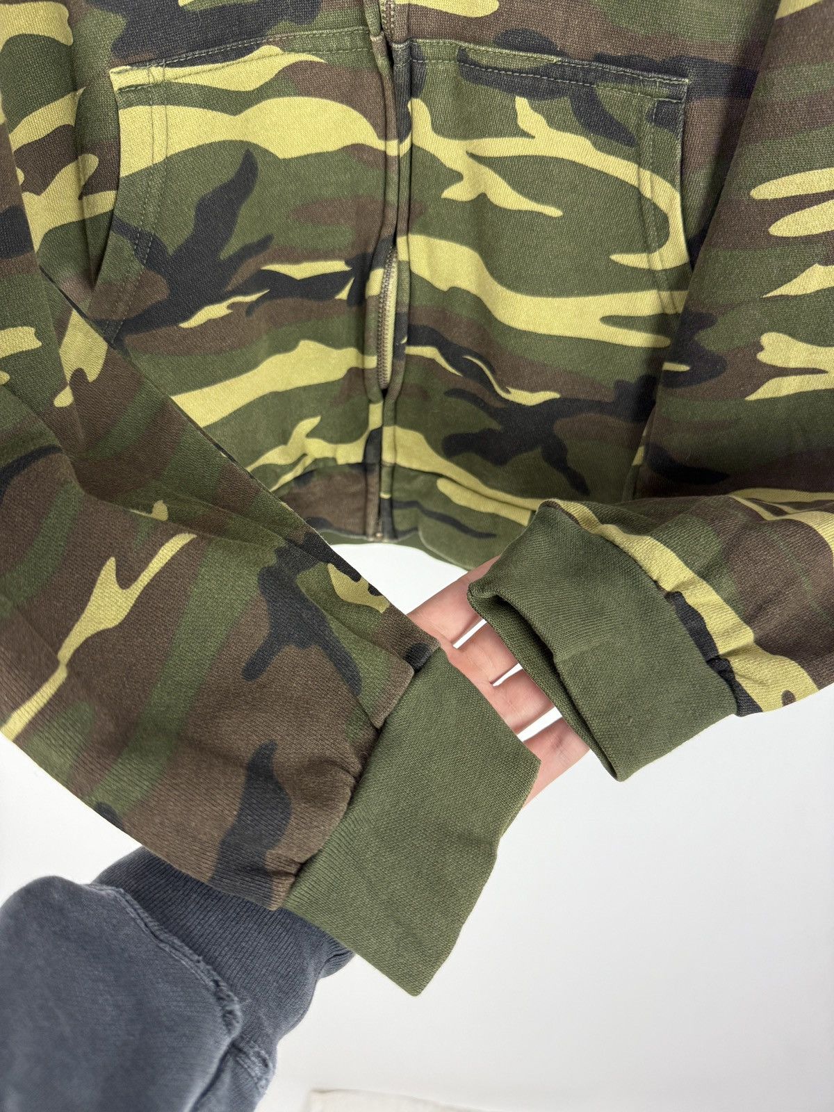 Vintage Y2K Vintage Stars&Stripes Woodland Camo Boxy Zip Hoodie M-L Size US L / EU 52-54 / 3 - 4 Thumbnail
