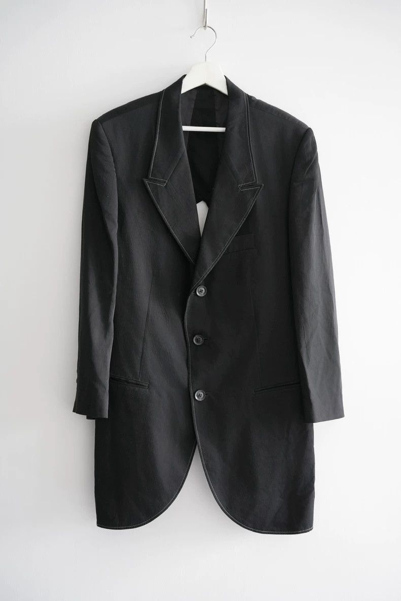 Yohji Yamamoto Yohji Yamamoto Yohji Yamamoto Black Long-Sleeve Suit Jacke Size US M / EU 48-50 / 2 - 1 Thumbnail