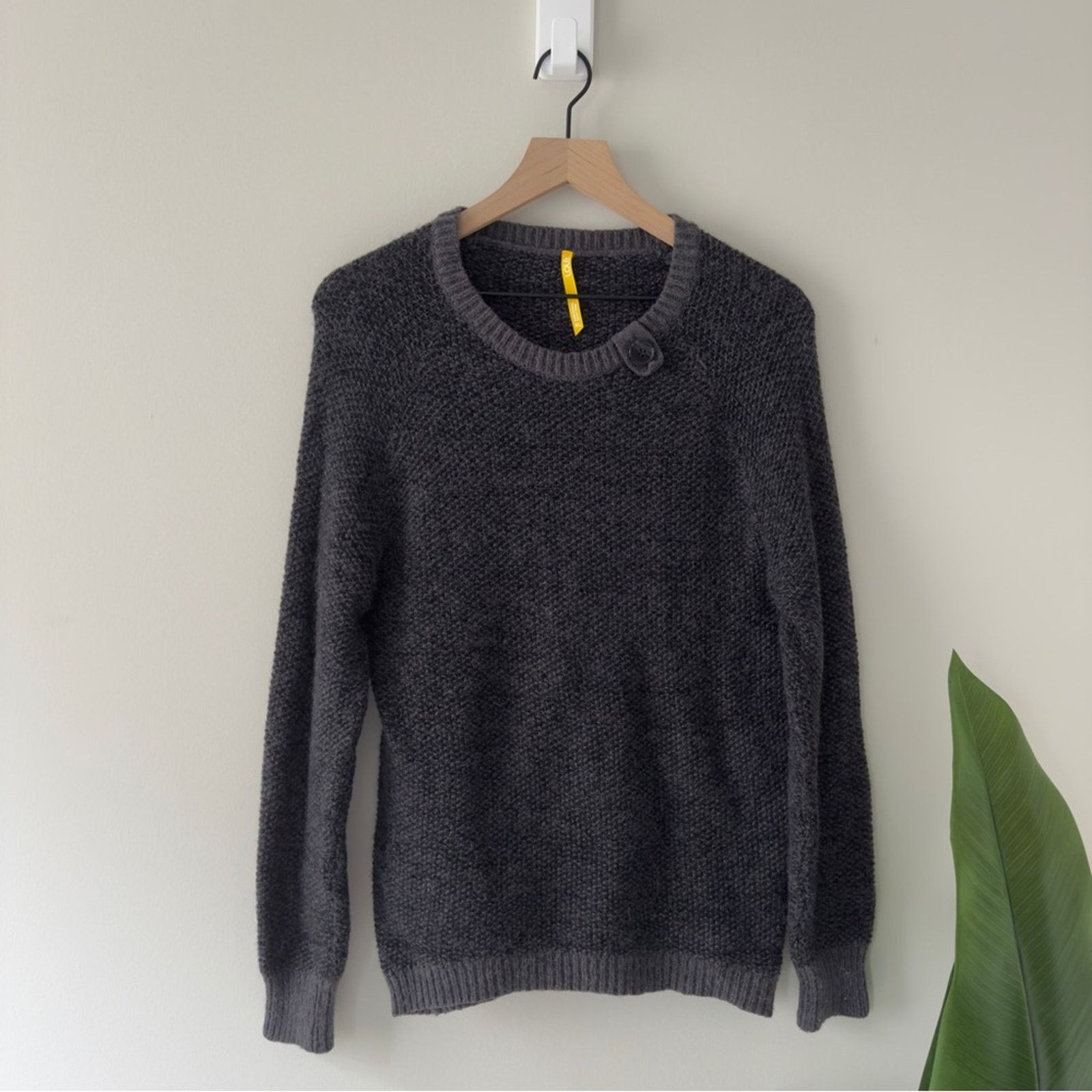 Other Lole Alpaca Blend Charcoal tight Knit Sweater crew neck Warm Size XL / US 12-14 / IT 48-50 - 2 Thumbnail