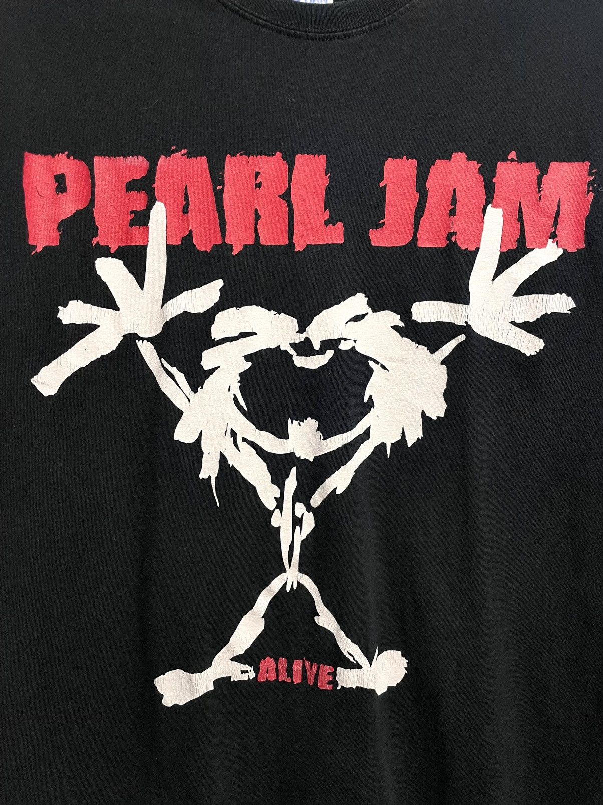 Band Tees Vintage 00s Pearl Jam Alive Stickman Rock Band T-Shirt Size US M / EU 48-50 / 2 - 8 Thumbnail
