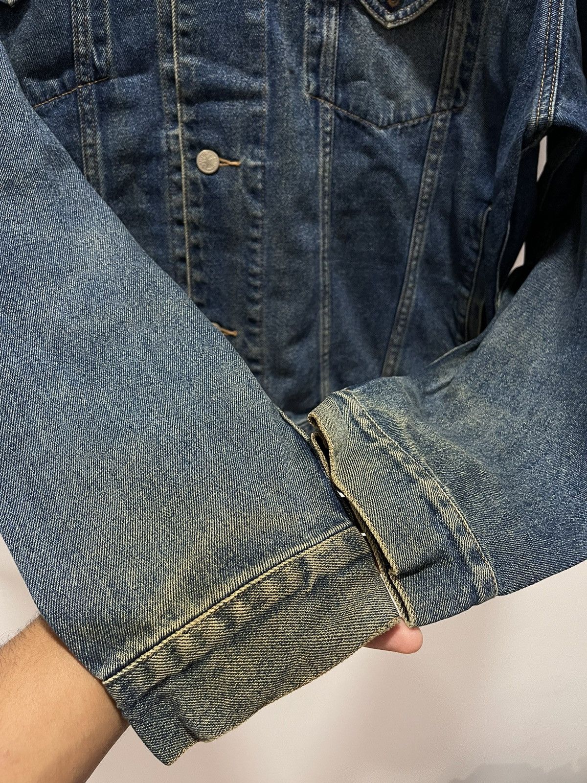 Converse × Vintage VINTAGE CONVERSE TRUCKER DISTRESSED DENIM JACKET Size US XL / EU 56 / 4 - 5 Thumbnail