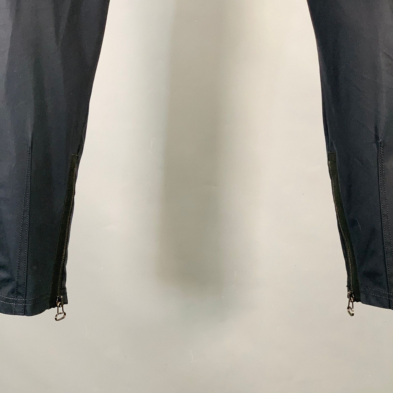 Lanvin Size 32 Navy Twill Cotton Tapered Ankle Zips Casual Pants Size US 32 / EU 48 - 3 Thumbnail