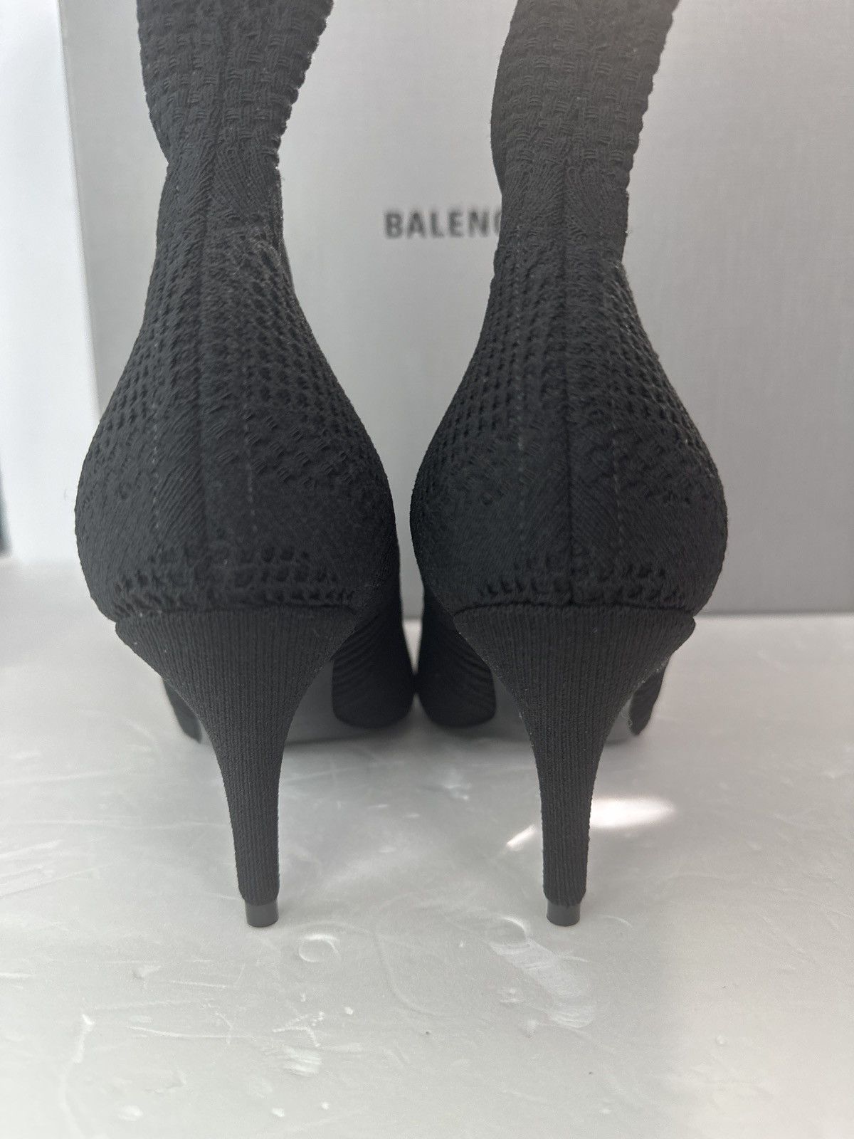 Balenciaga Balenciaga Women's Knife 2.0 Knit High Heel Booties Size US 5.5 / IT 35.5 - 11 Thumbnail