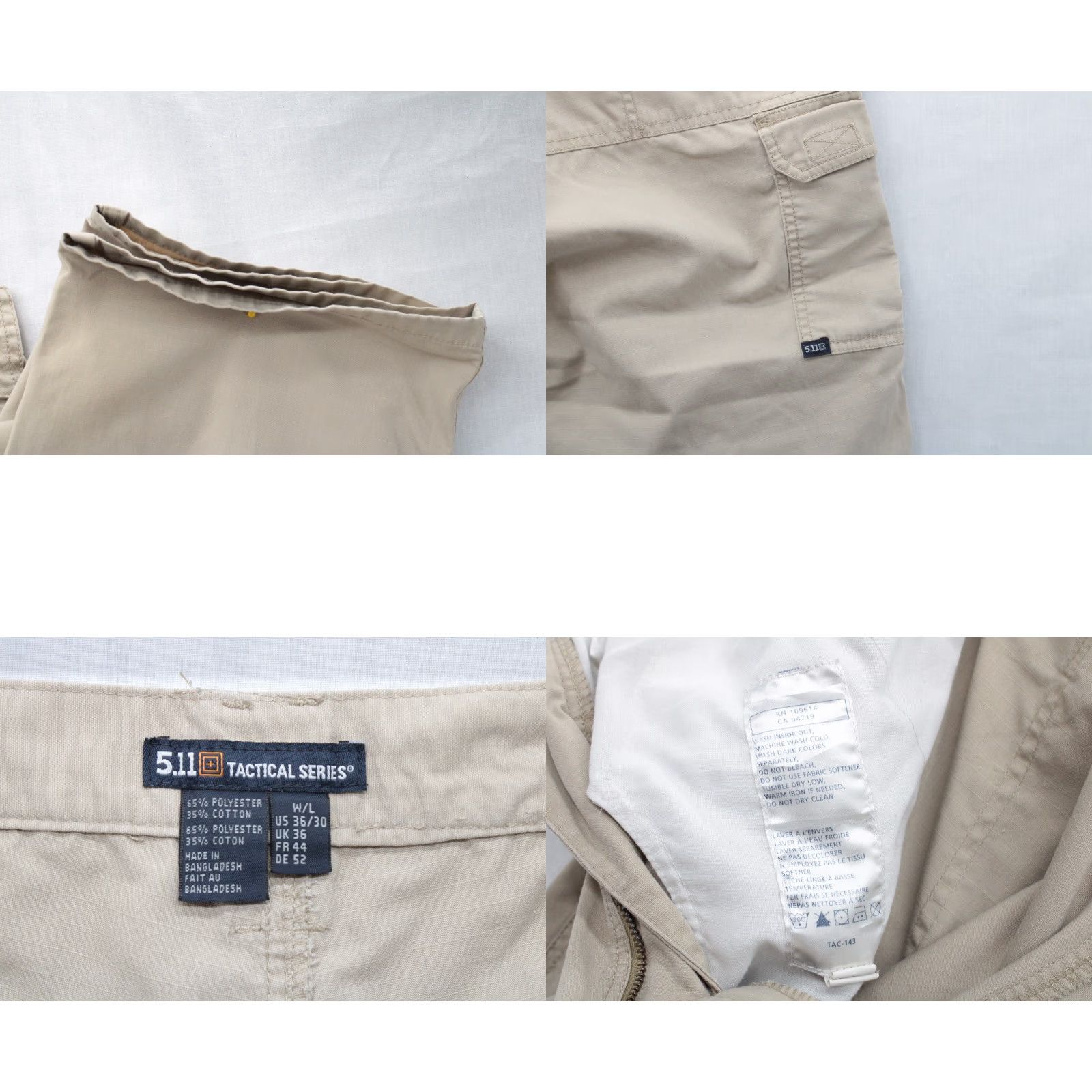 Vintage VINTAGE 5.11 Tactical Pro Cargo Pants Men 36 Beige Ripstop Army USA Cargo Pocket Regular Waist 36 Inseam 29 Size US 36 / EU 52 - 8 Thumbnail