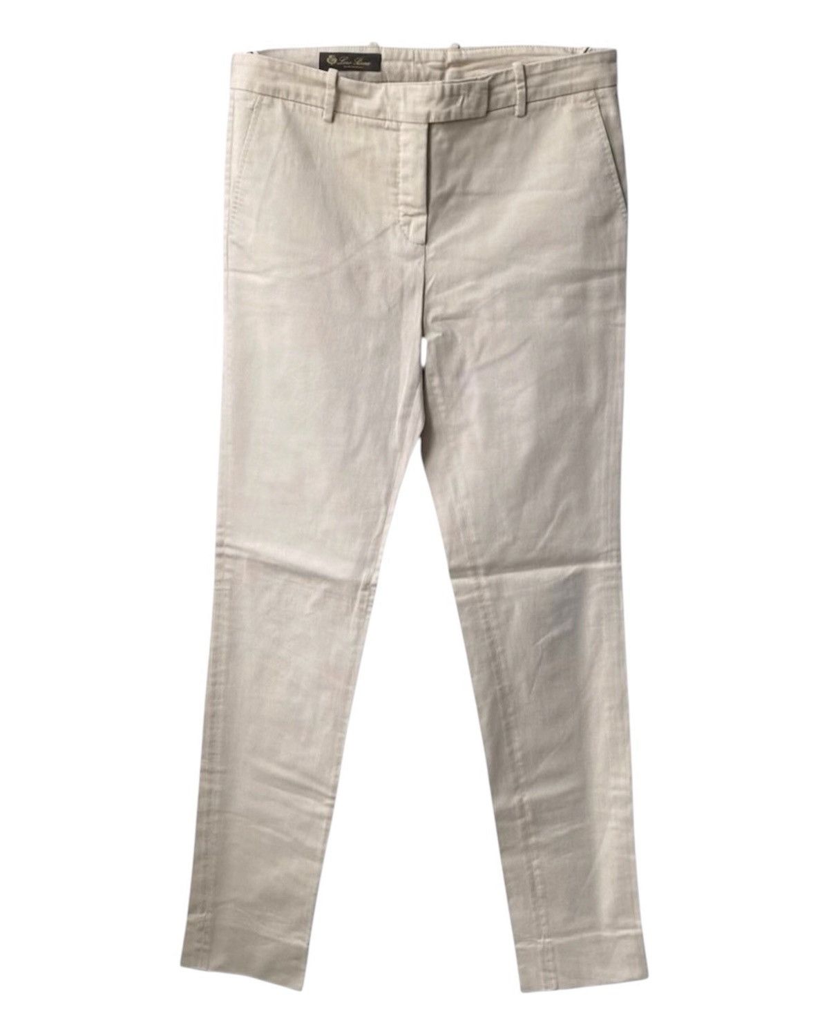 Loro Piana Women’s Loro Piana Beige Cotton Chino Pants Trousers Luxury Size 28" / US 6 / IT 42 - 1 Thumbnail