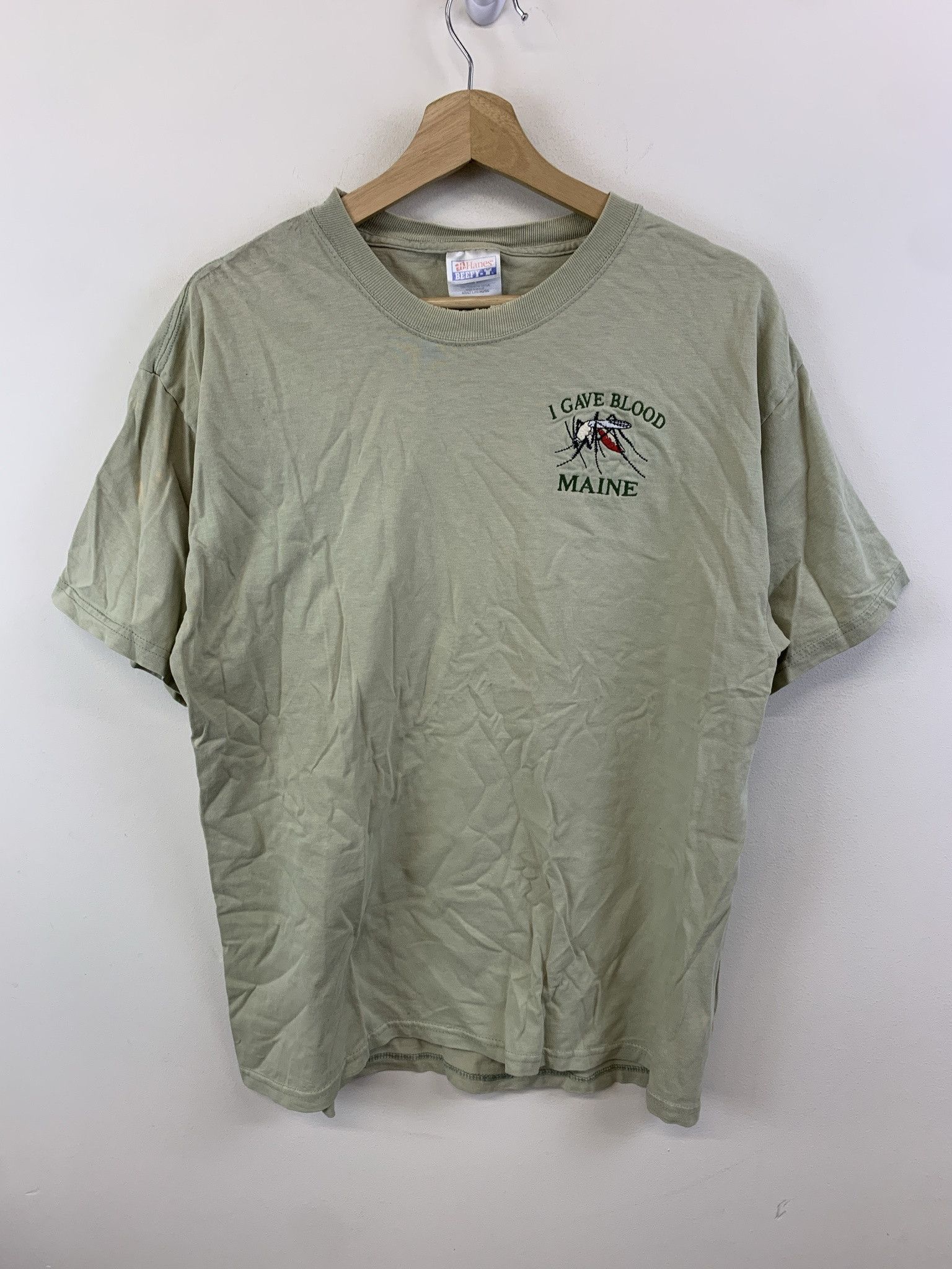 Vacation Vintage 90s I Gave Blood Mosquito Maine Joke Tee Size L Size US L / EU 52-54 / 3 - 1 Thumbnail