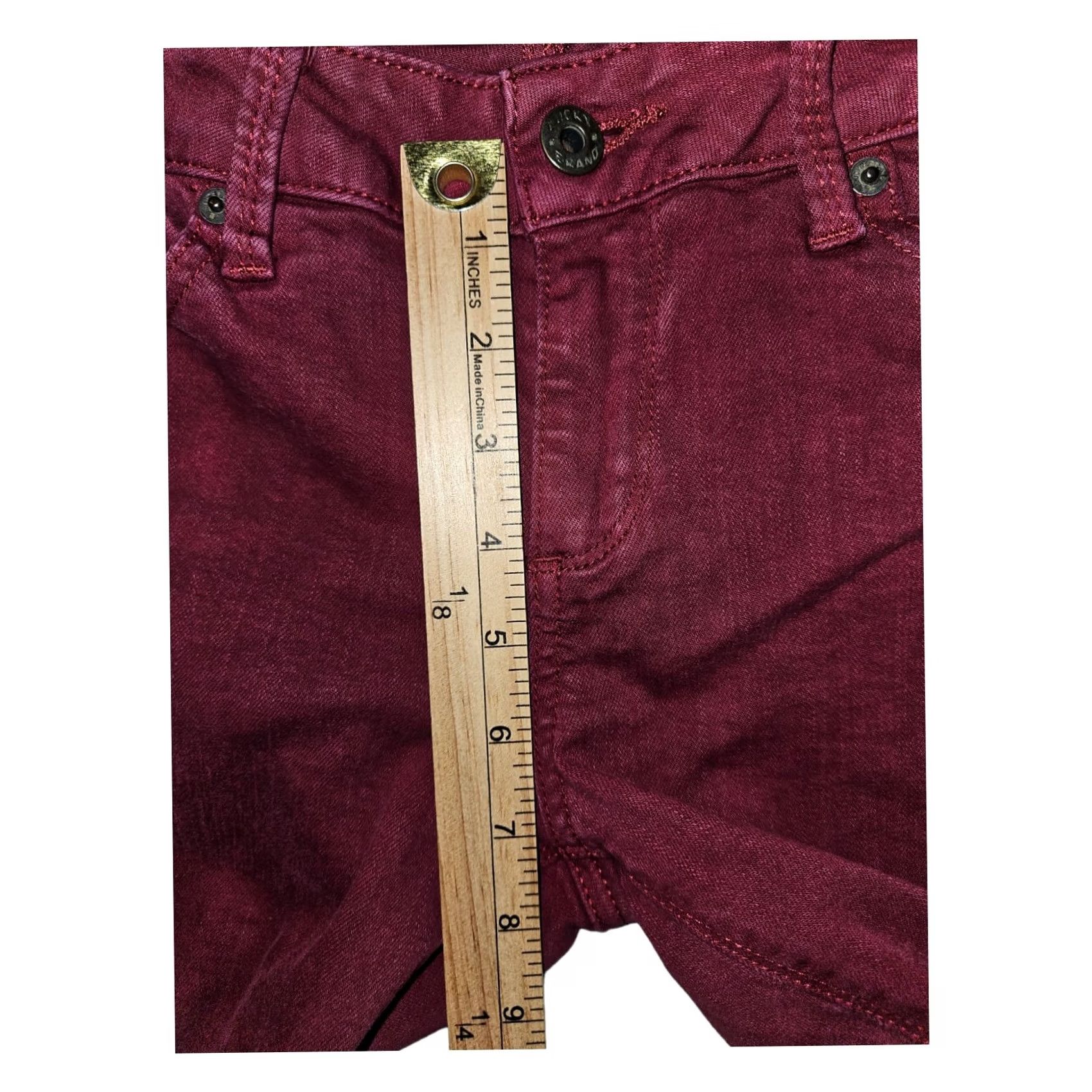 Lucky Brand Luck Brand Lolita Skinny Jeans Women 6/28 Red Stretch Casual City Preppy - 29-in Size 28" / US 6 / IT 42 - 5 Thumbnail