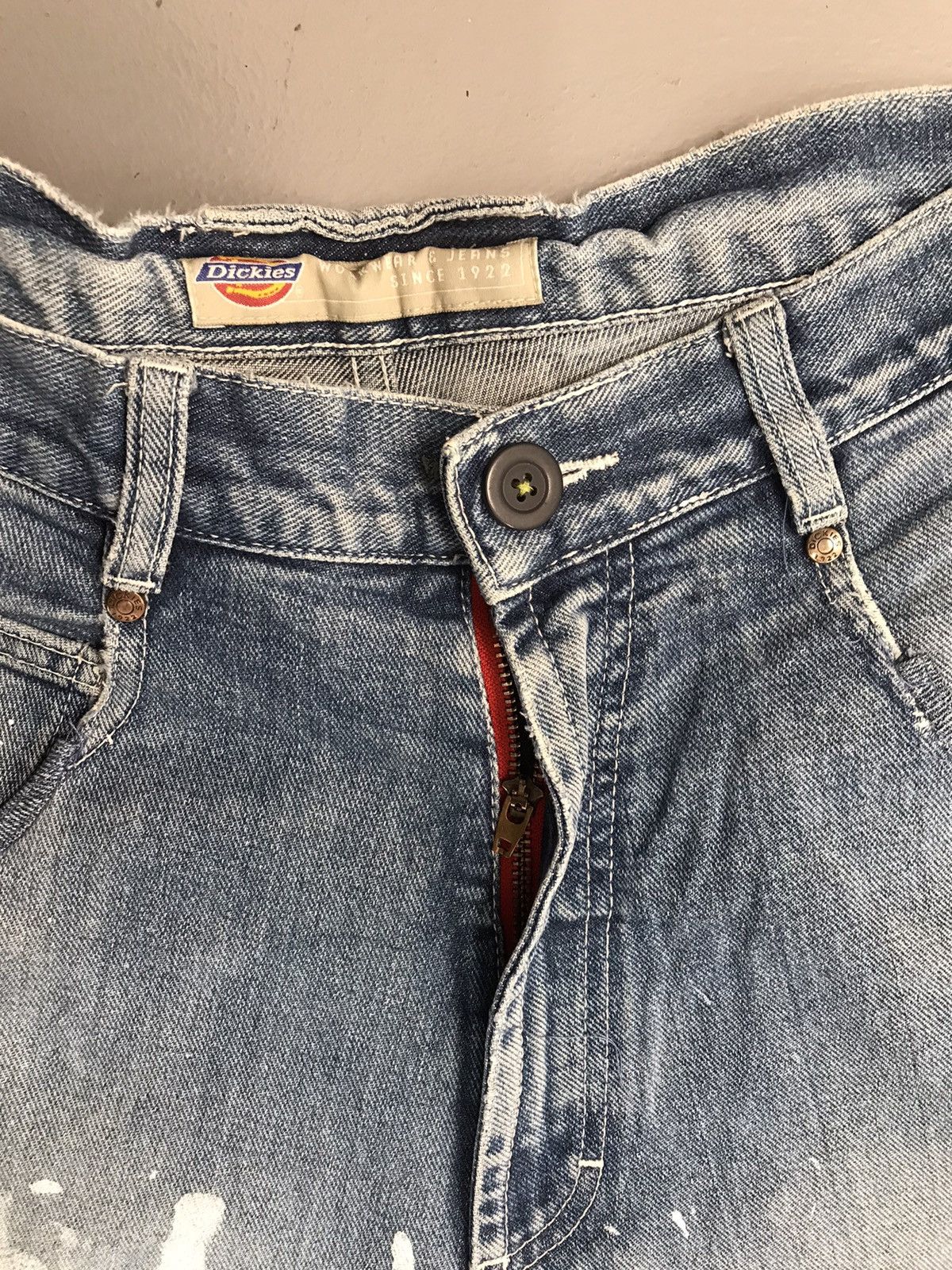 Dickies × Vintage Vintage dickies spell out embroidered denim Size US 33 - 7 Thumbnail