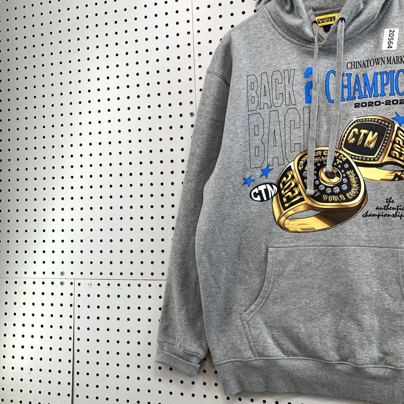 Vintage Chinatown Market Hooded Pullover Sweatshirt Gray Mens L Rings Champions 24x31 Size US L / EU 52-54 / 3 - 3 Thumbnail