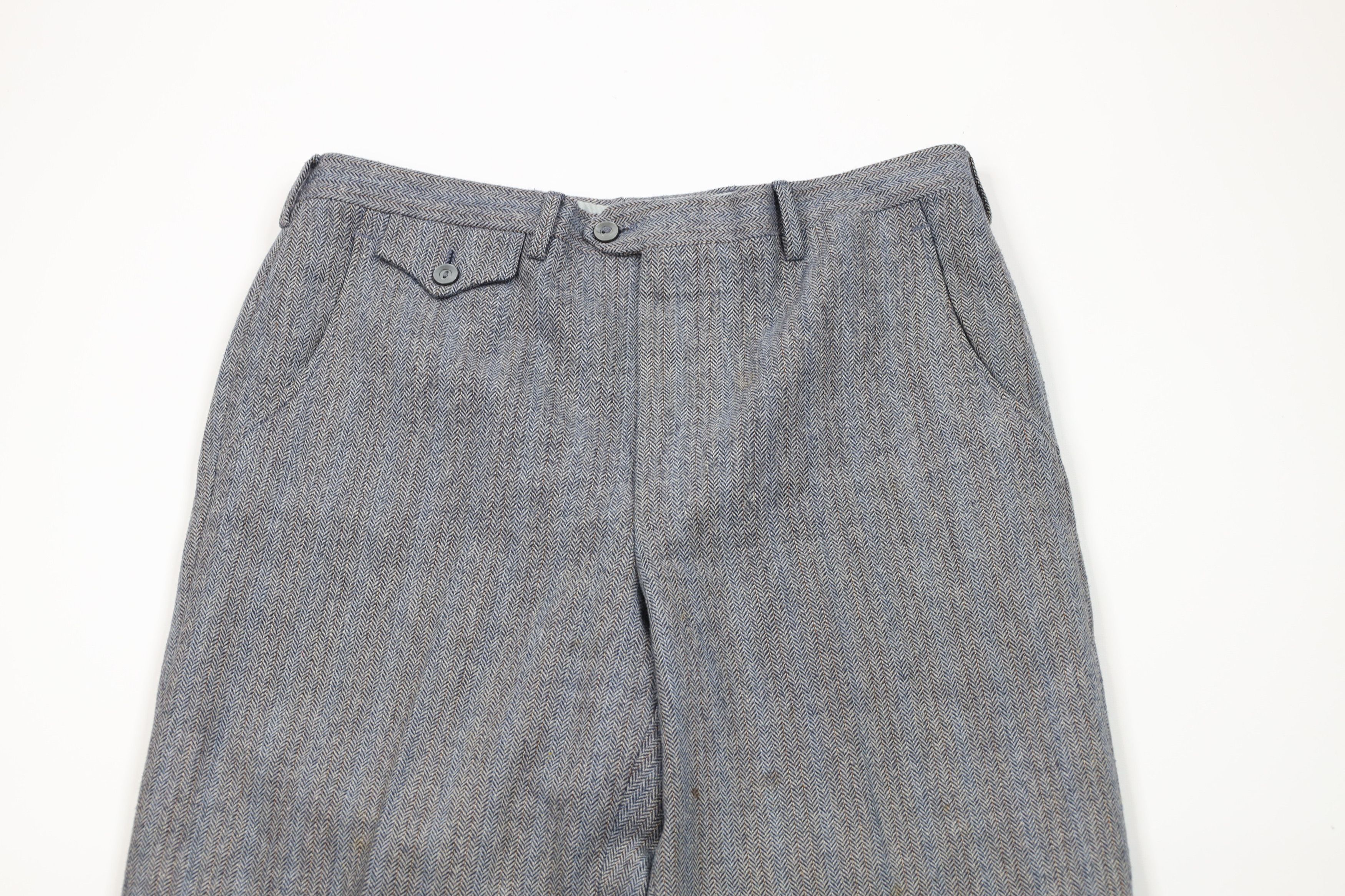 Vintage 70s Streetwear Herringbone Wide Leg Chino Pants USA