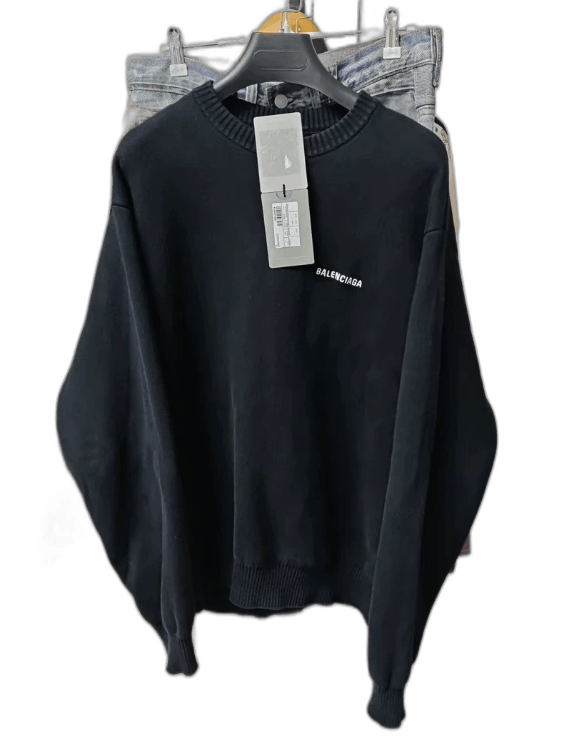 Balenciaga Balenciaga Black Knitted Sports Hoodie Sweatshirt Size US M / EU 48-50 / 2 - 1 Thumbnail