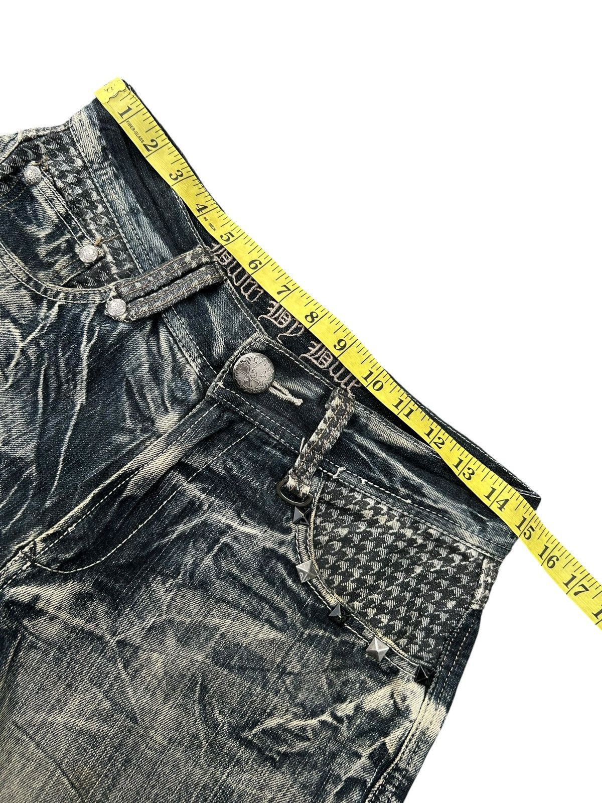Seditionaries FLARE SKULL BLOW BY BLUE BUCKLE BACK PUNK DISTRESSED DENIM Size US 30 / EU 46 - 14 Thumbnail
